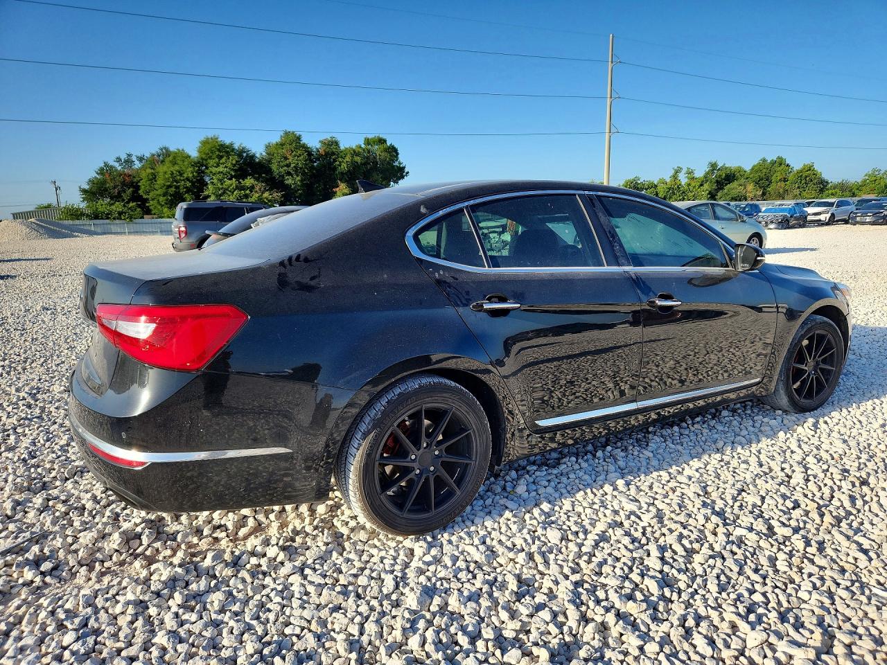 2014 Kia Cadenza Premium Black vin: KNALN4D77E5163474