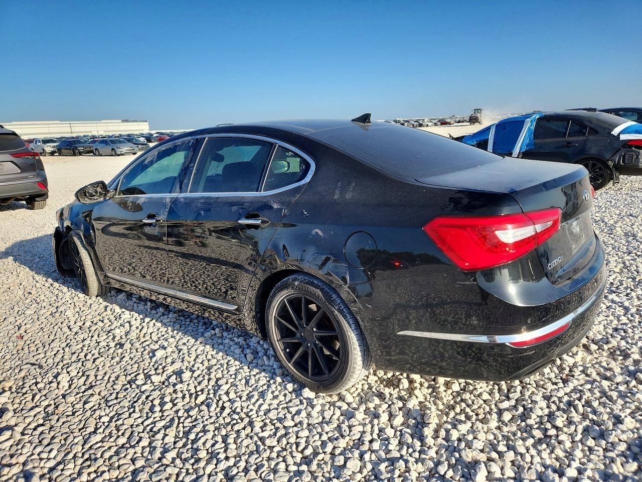 2014 Kia Cadenza Premium Black vin: KNALN4D77E5163474