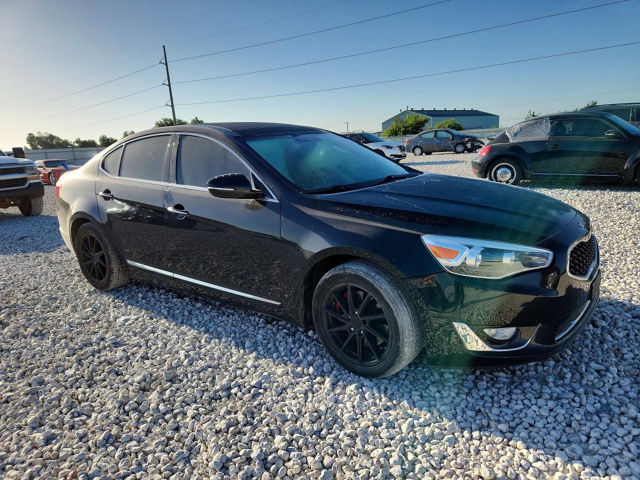 2014 Kia Cadenza Premium Black vin: KNALN4D77E5163474
