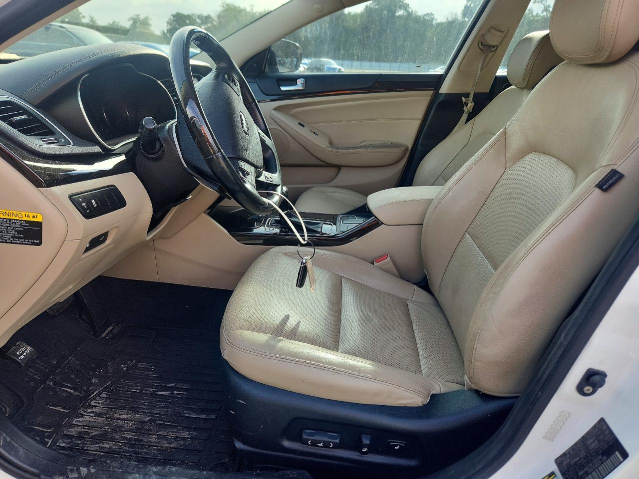 2015 Kia Cadenza Premium Белый vin: KNALN4D78F5181094