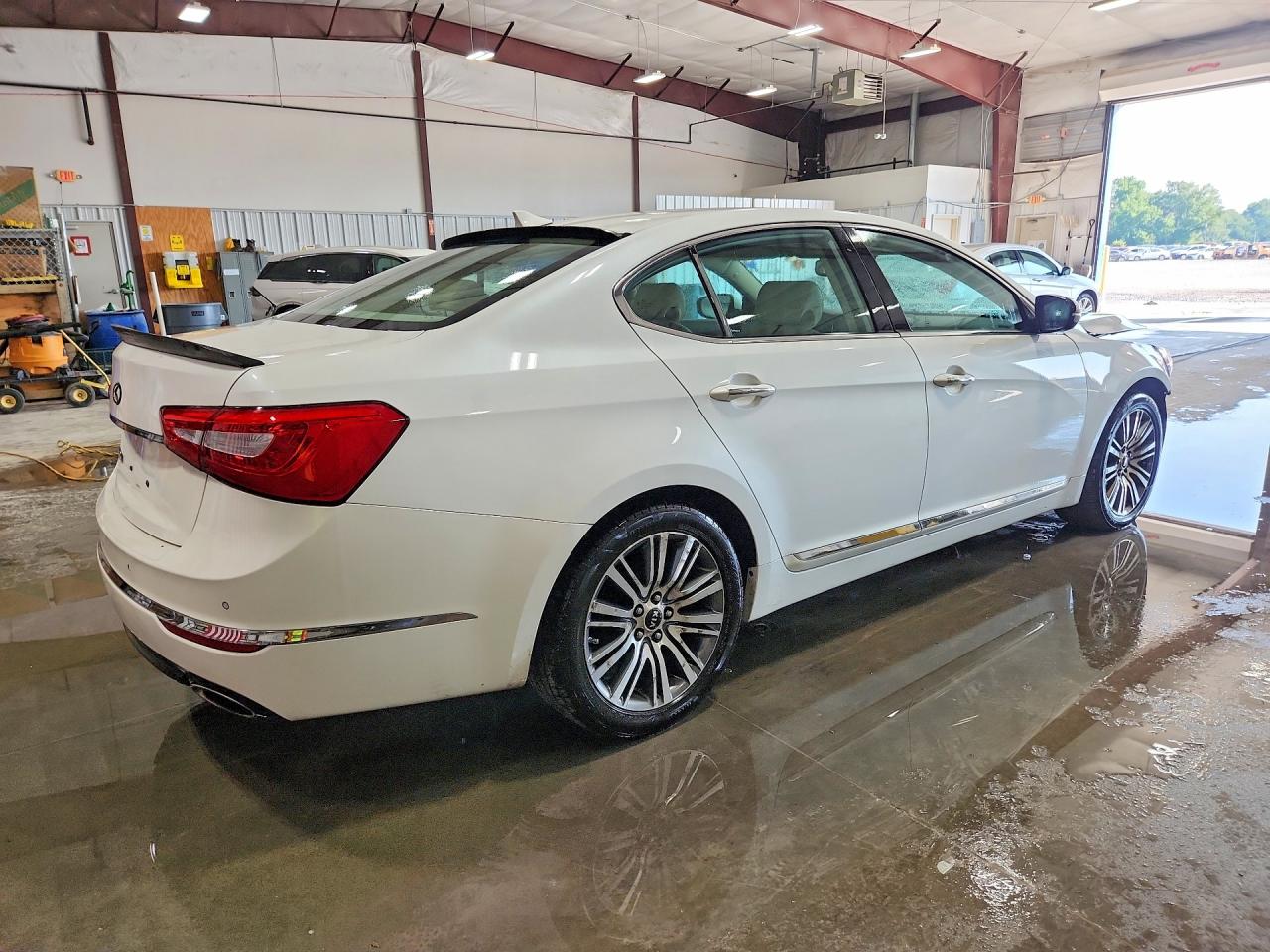 2015 Kia Cadenza Premium White vin: KNALN4D78F5197439