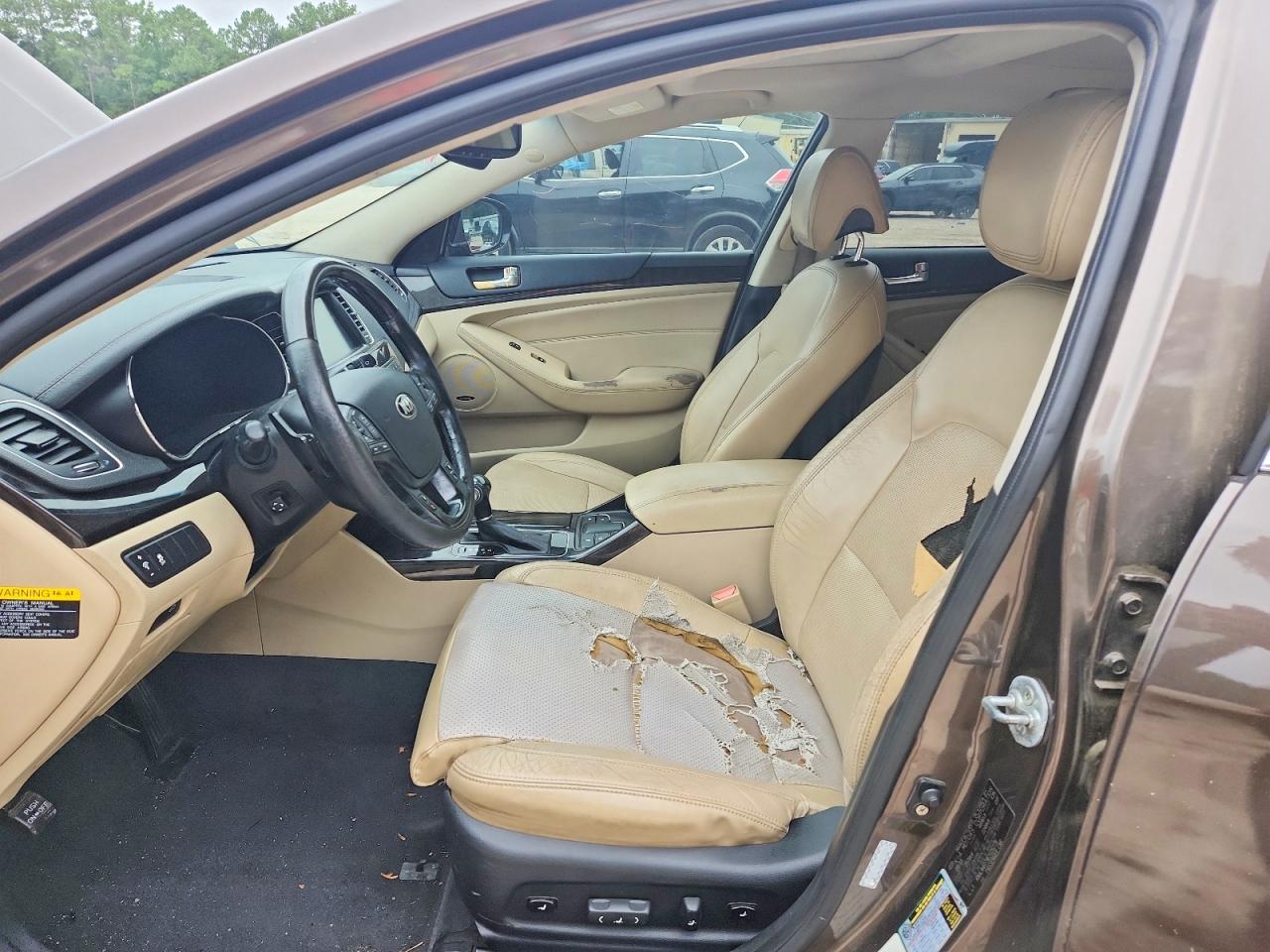 2014 Kia Cadenza Premium Коричневый vin: KNALN4D79E5126278