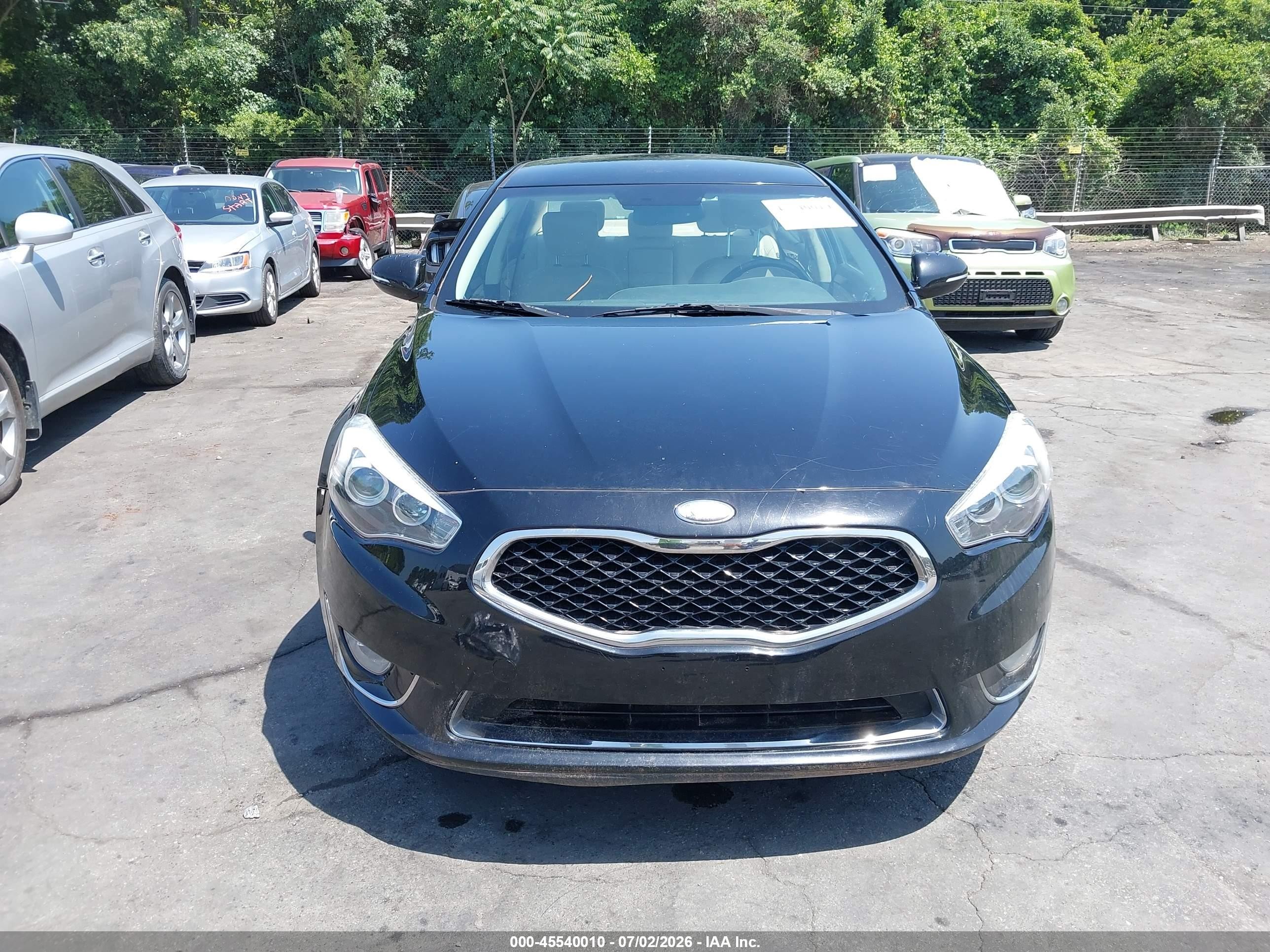 2014 Kia Cadenza Premium Черный vin: KNALN4D79E5129617