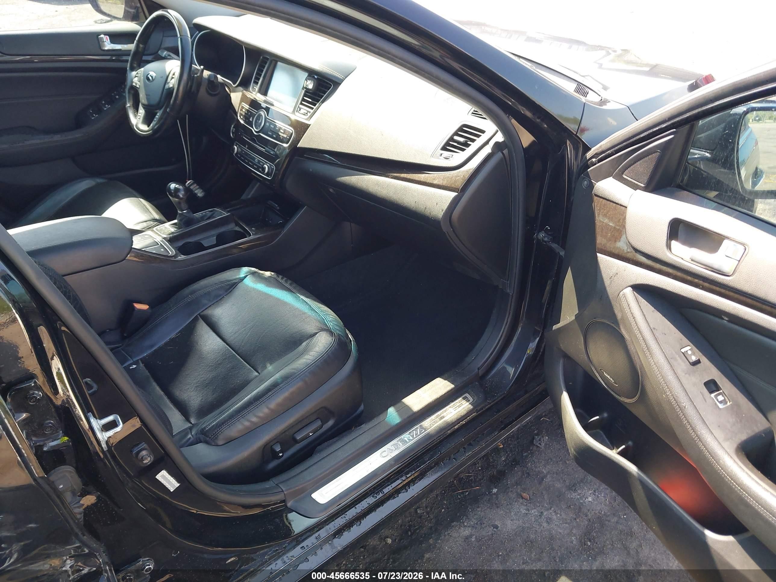 2014 Kia Cadenza Premium Black vin: KNALN4D79E5157398