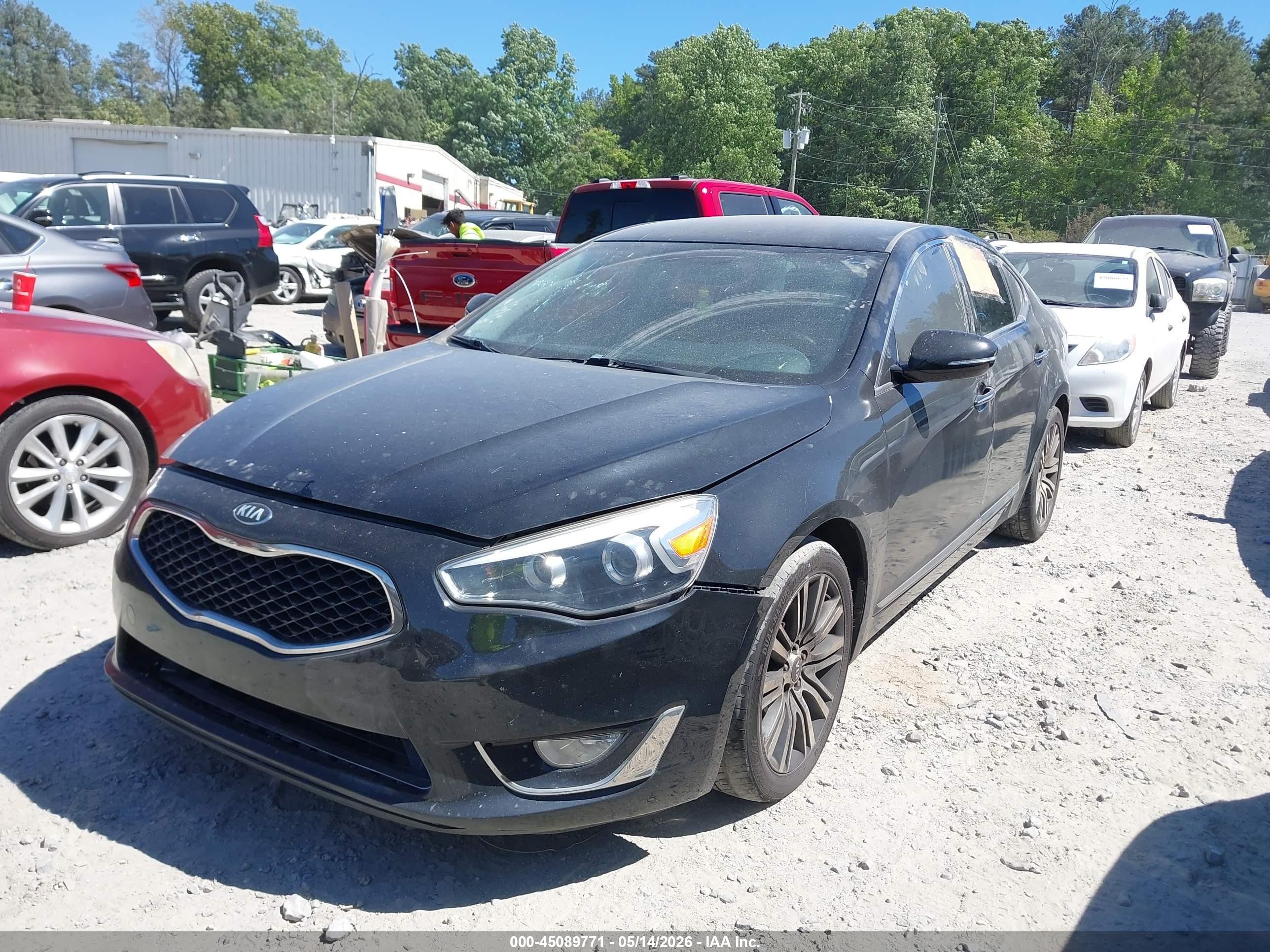 2014 Kia Cadenza Premium Черный vin: KNALN4D79E5167252