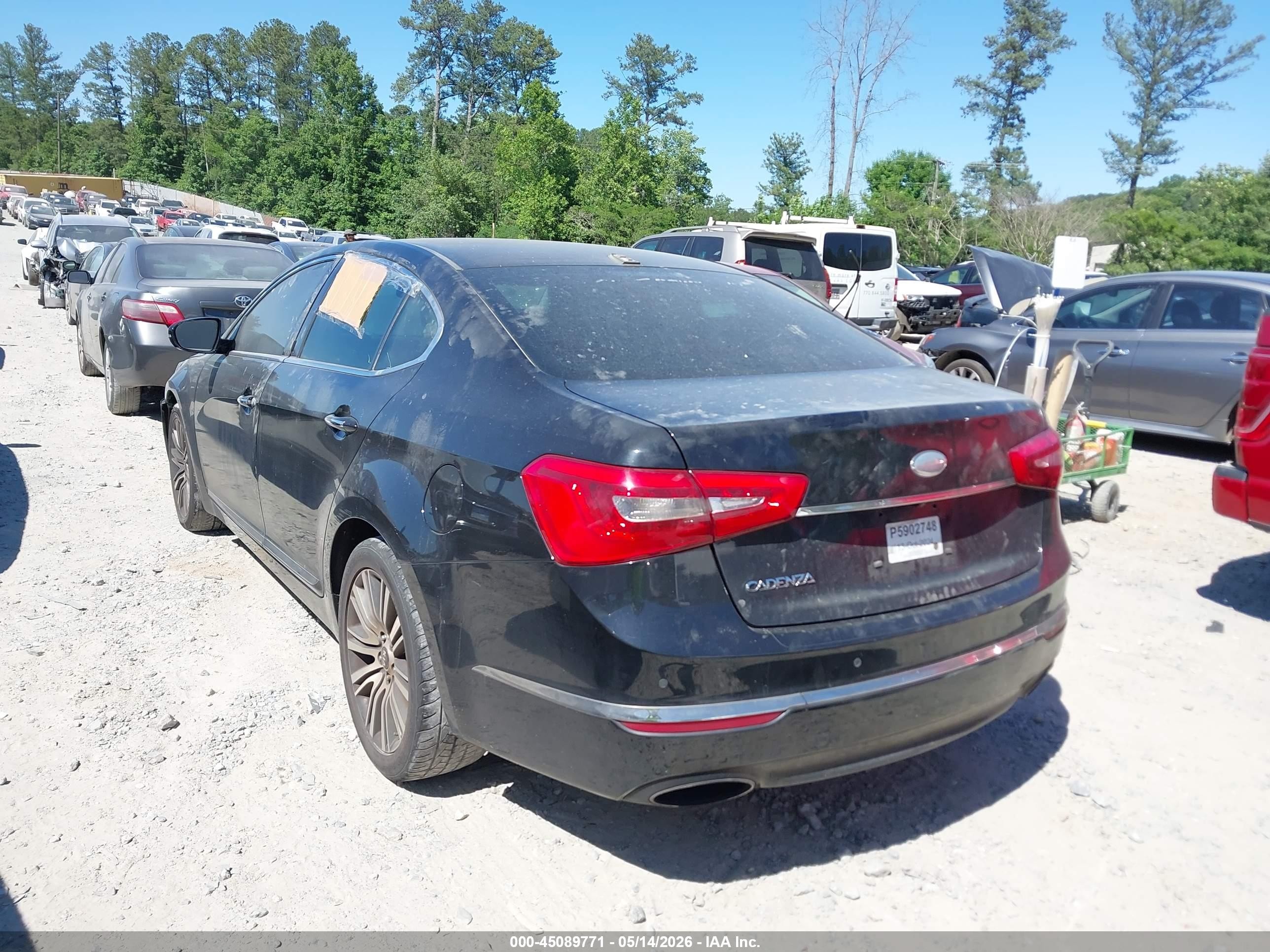 2014 Kia Cadenza Premium Черный vin: KNALN4D79E5167252