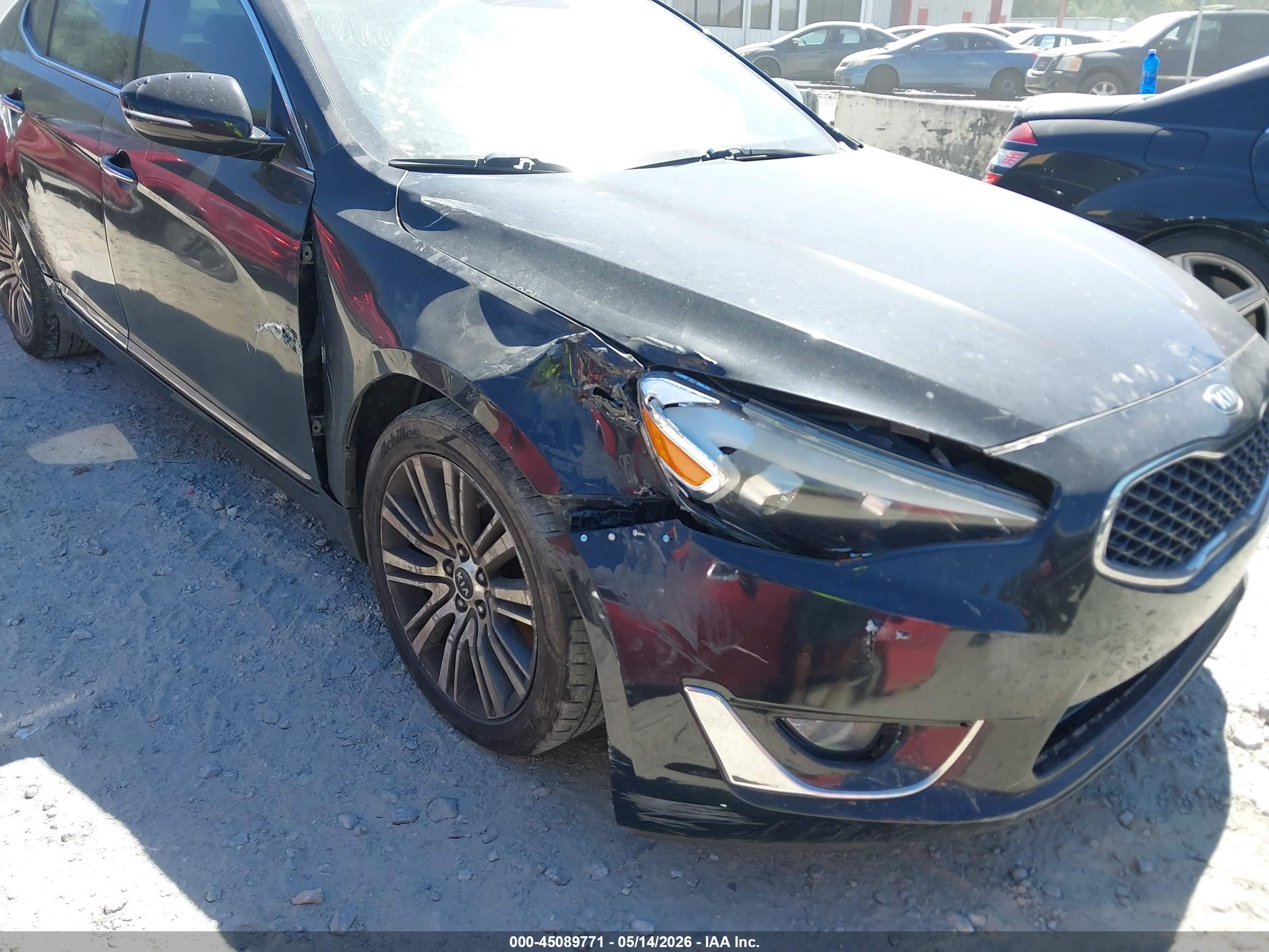 2014 Kia Cadenza Premium Черный vin: KNALN4D79E5167252