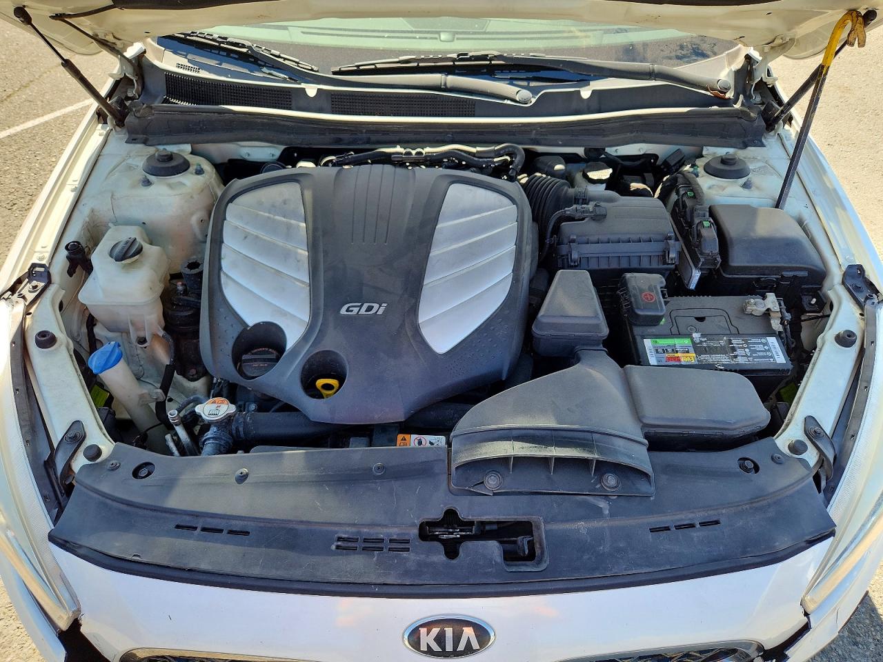 2014 Kia Cadenza Premium White vin: KNALN4D7XE5137662
