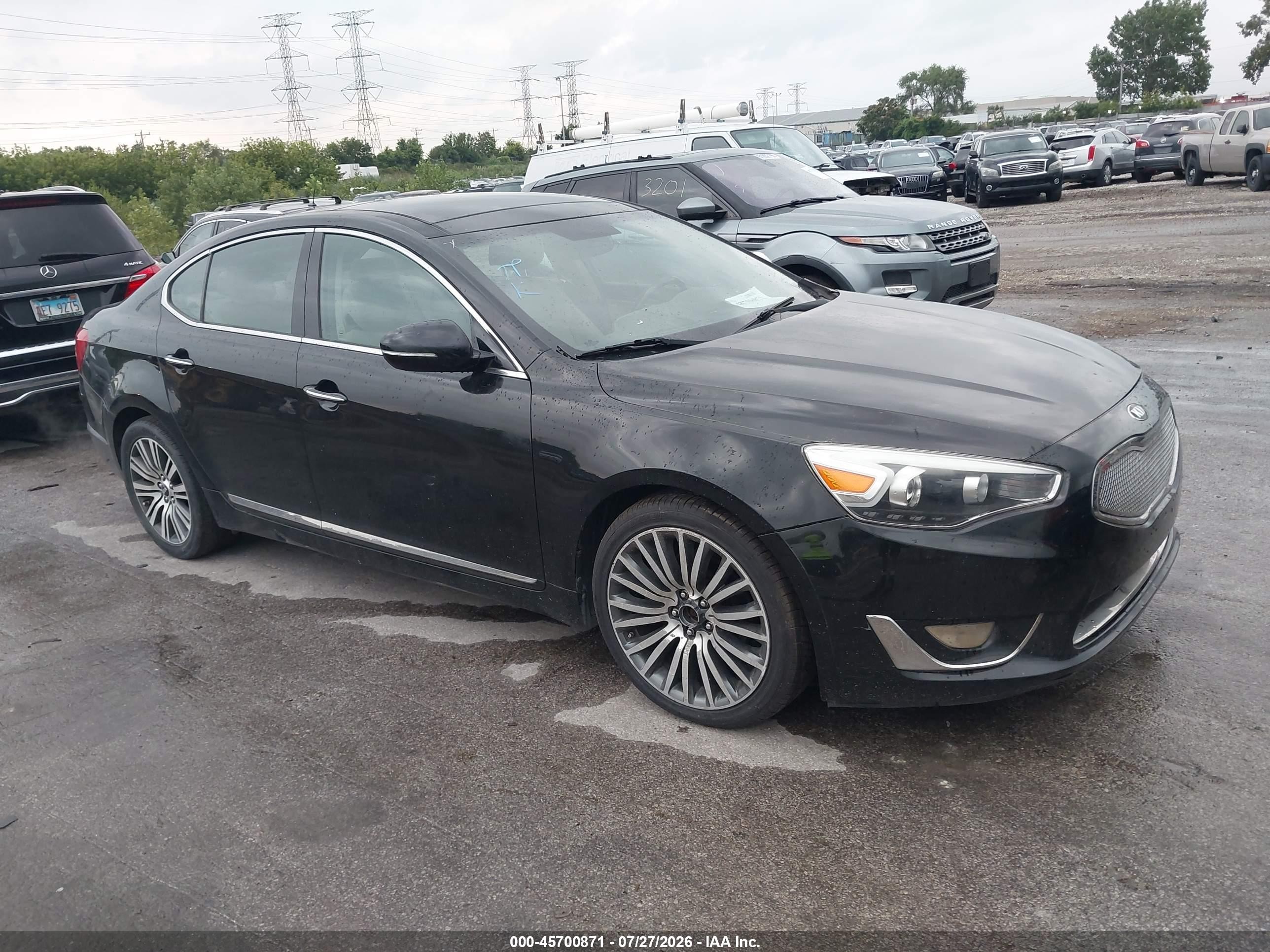 2014 Kia Cadenza Premium Black vin: KNALN4D7XE5149228