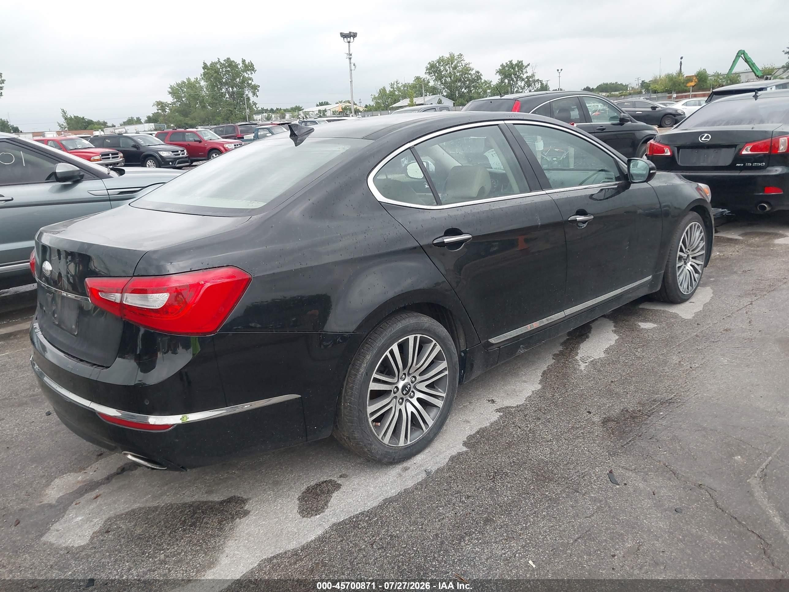 2014 Kia Cadenza Premium Black vin: KNALN4D7XE5149228