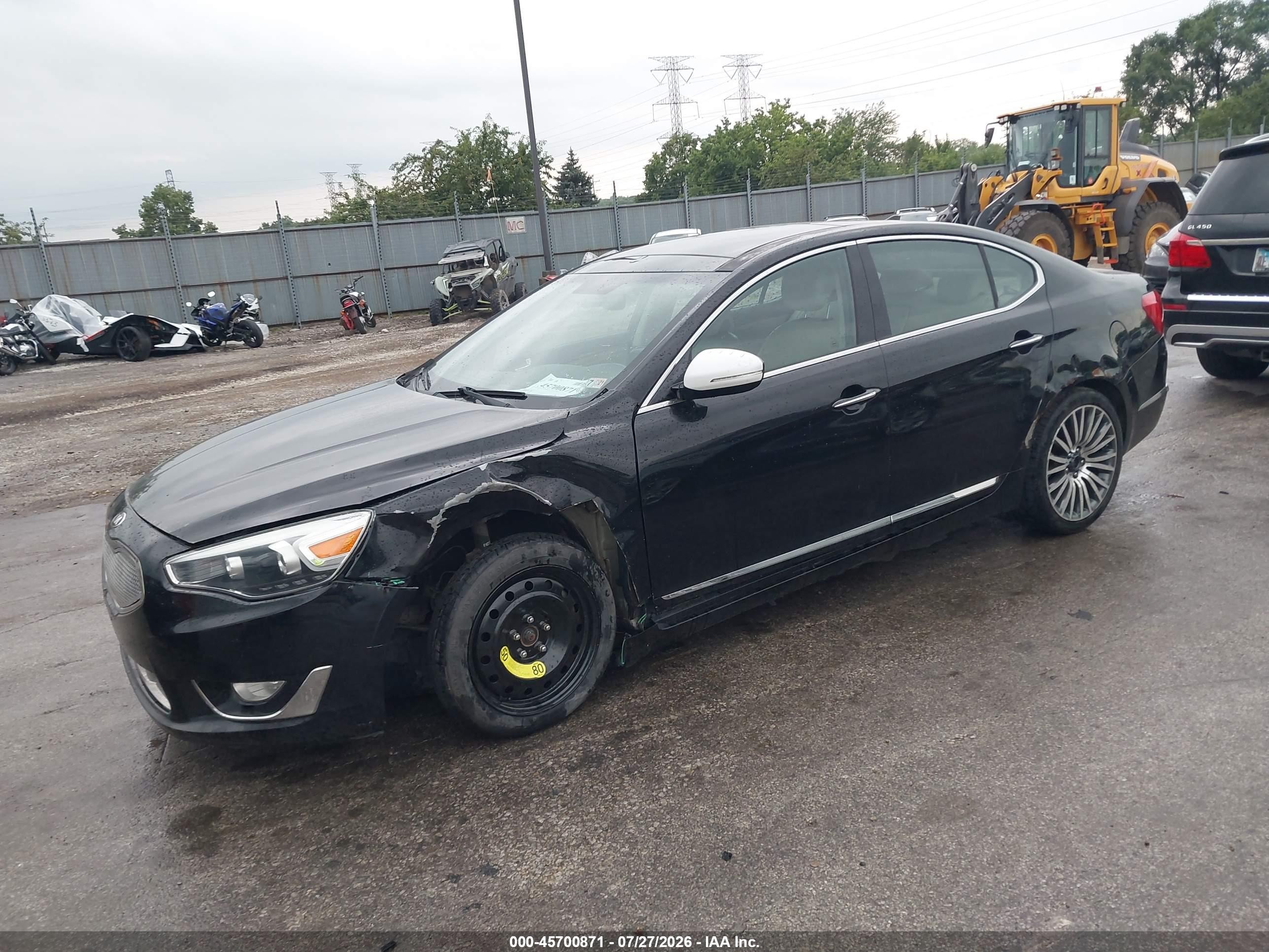 2014 Kia Cadenza Premium Black vin: KNALN4D7XE5149228