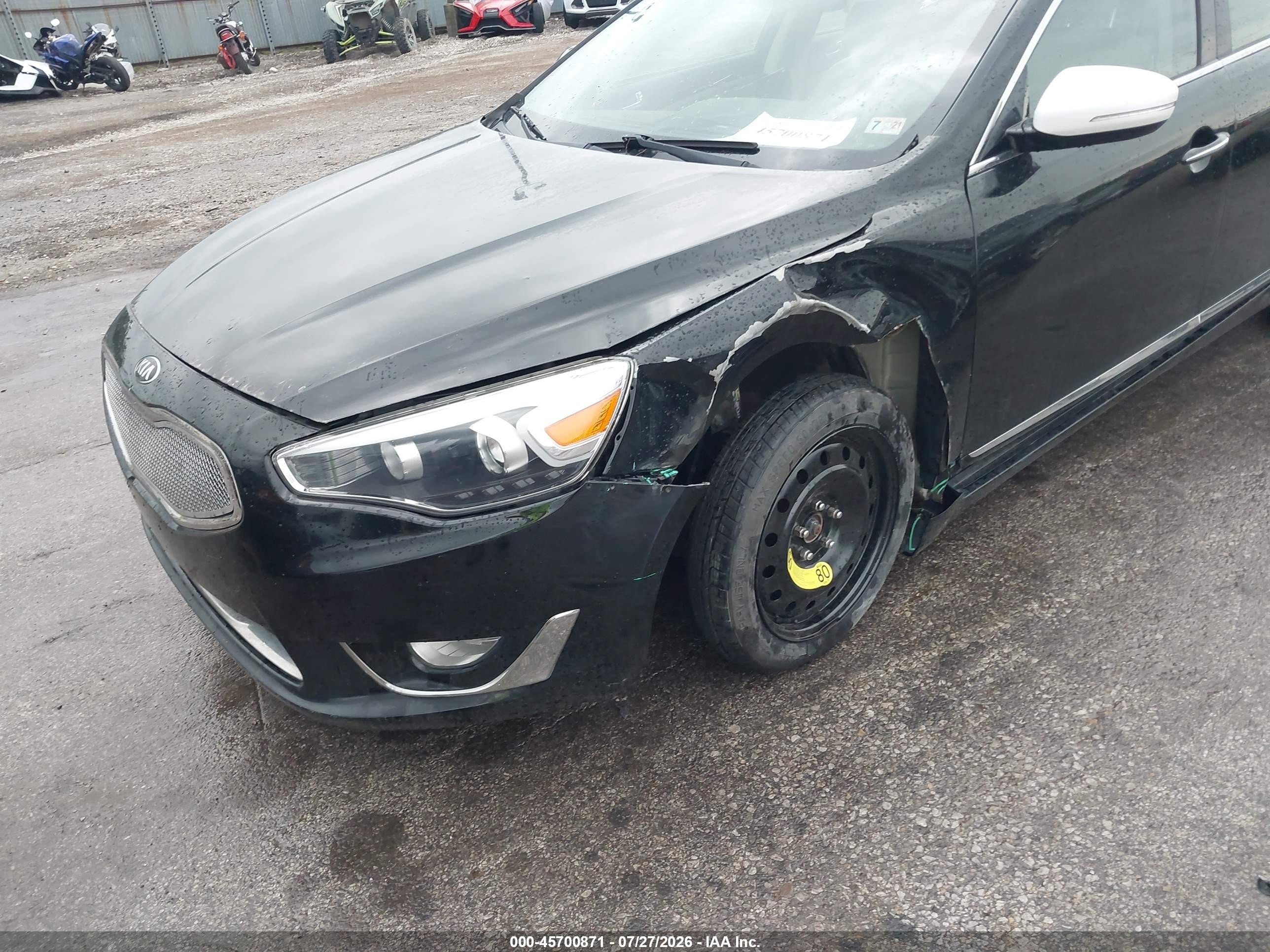 2014 Kia Cadenza Premium Black vin: KNALN4D7XE5149228