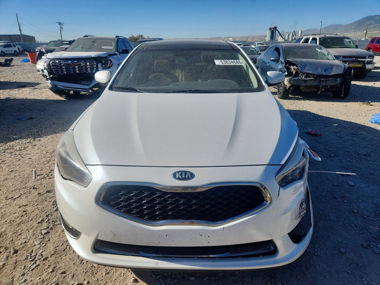 2014 Kia Cadenza Premium White vin: KNALN4D7XE5156034