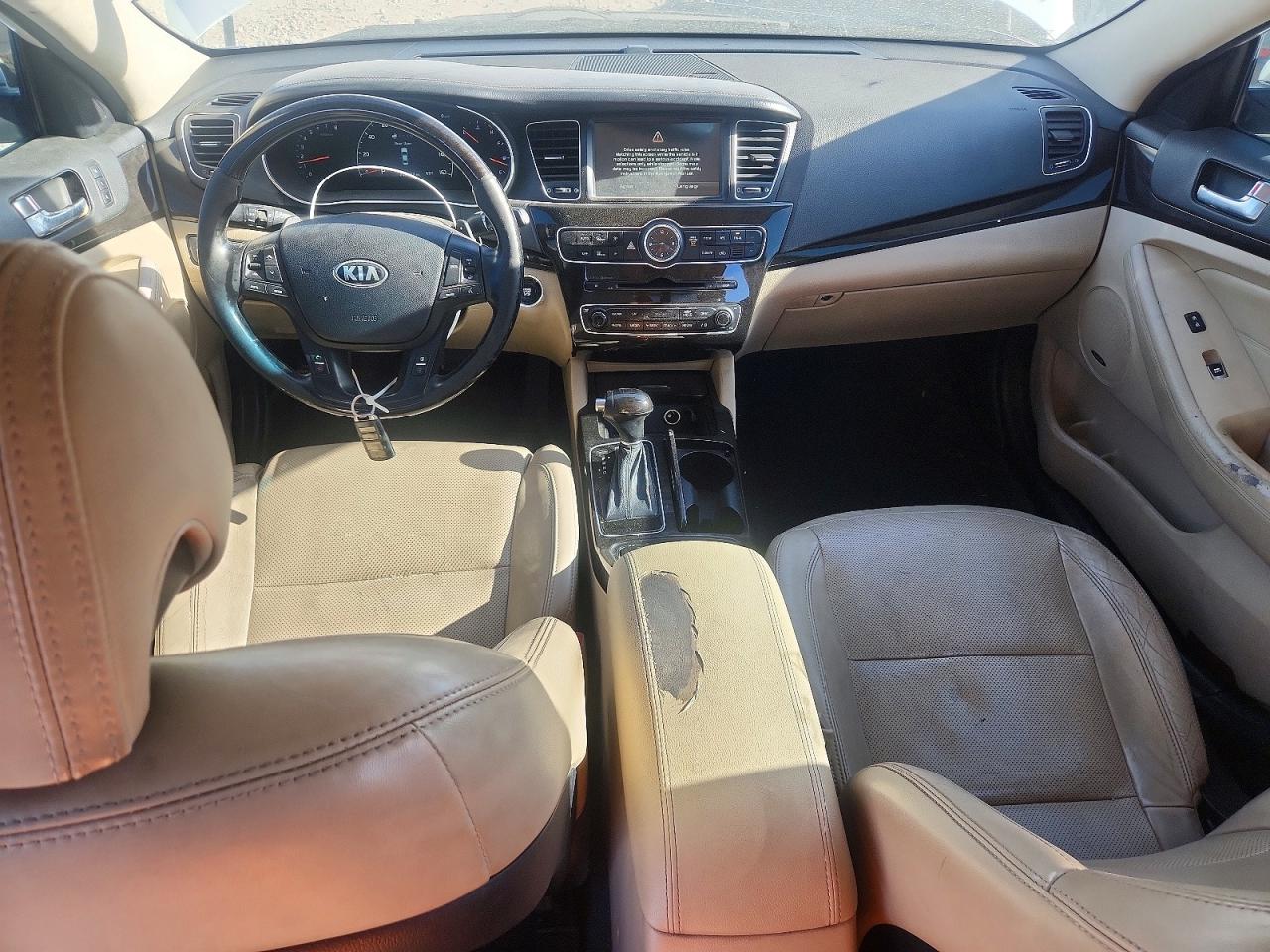 2014 Kia Cadenza Premium White vin: KNALN4D7XE5156034