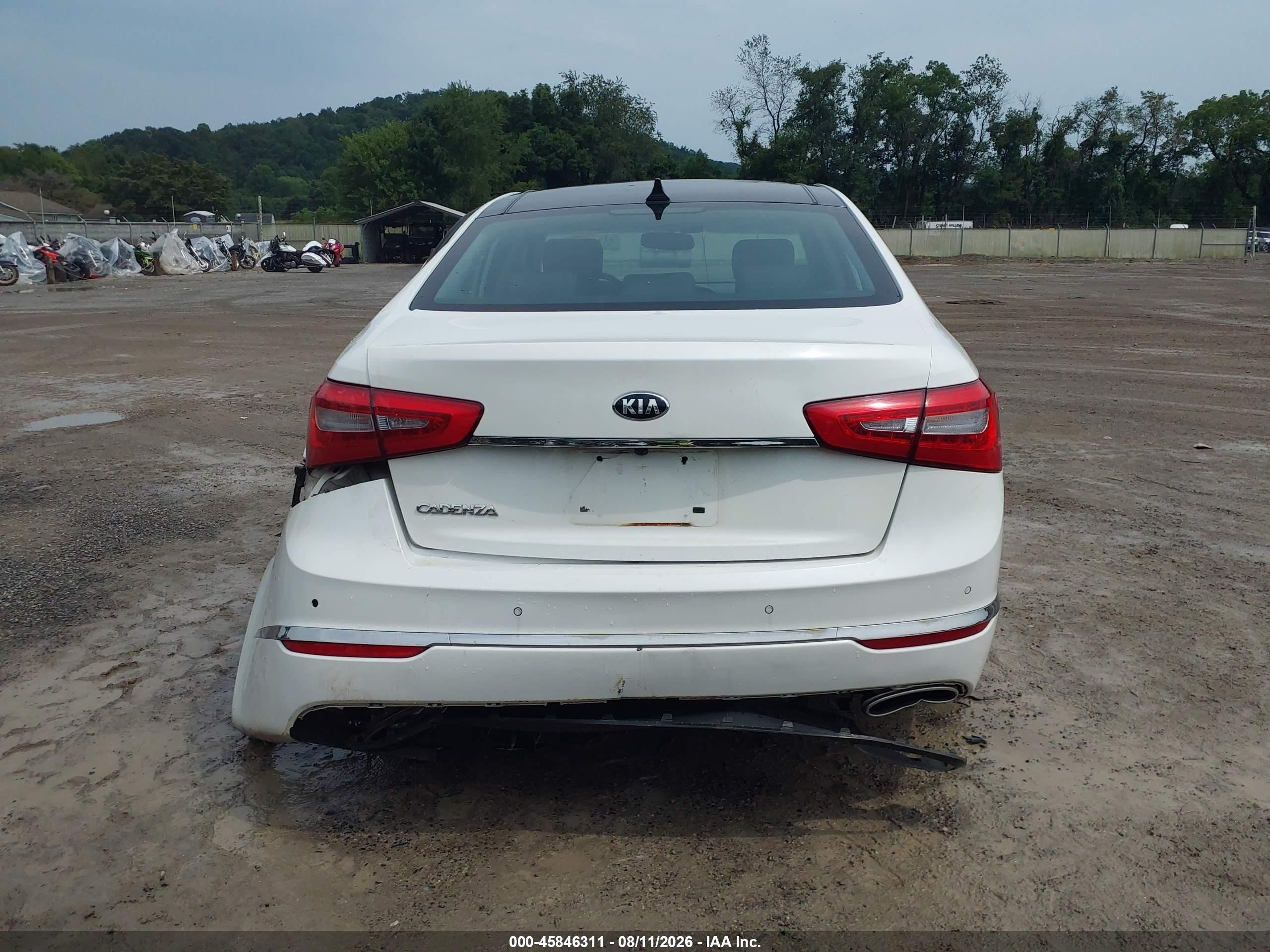 2015 Kia Cadenza Premium White vin: KNALN4D7XF5184854