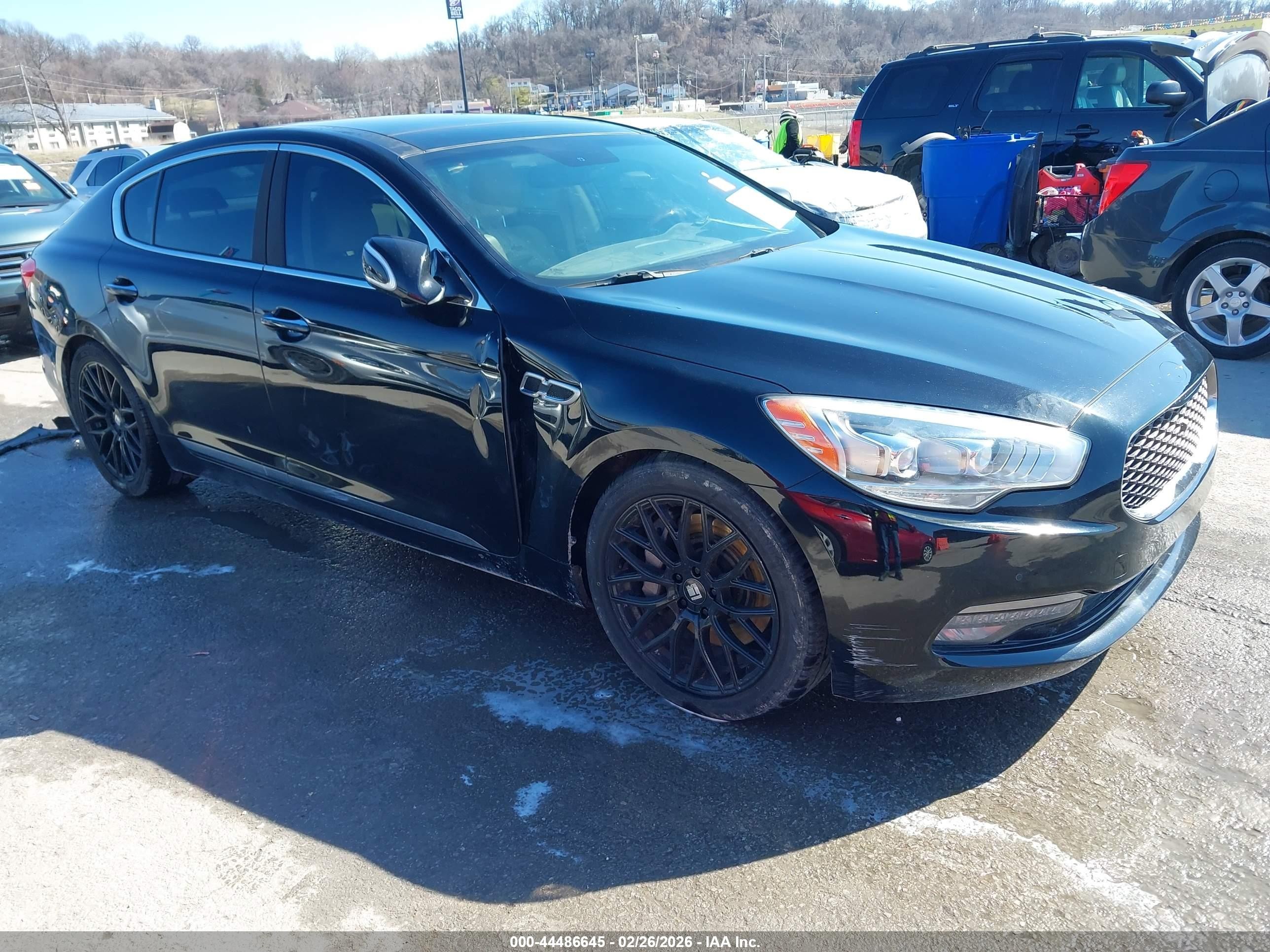 2015 Kia K900 Premium Black vin: KNALU4D4XF6024511