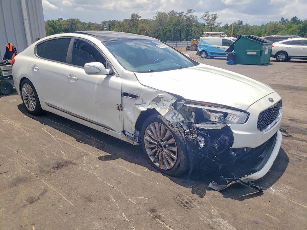 2015 Kia K900 Luxury Белый vin: KNALW4D41F6017960