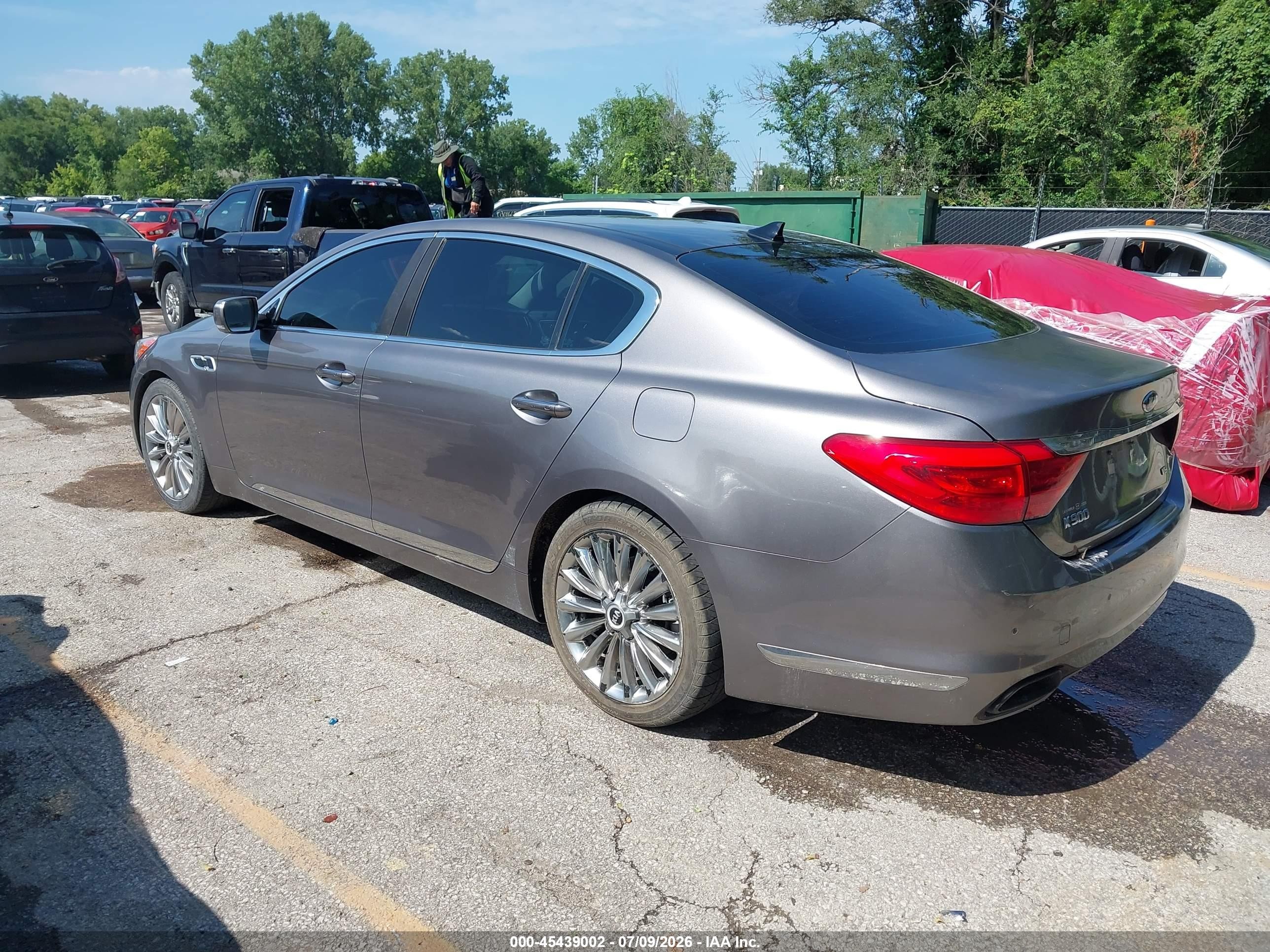 2015 Kia K900 Luxury Gray vin: KNALW4D42F6021046