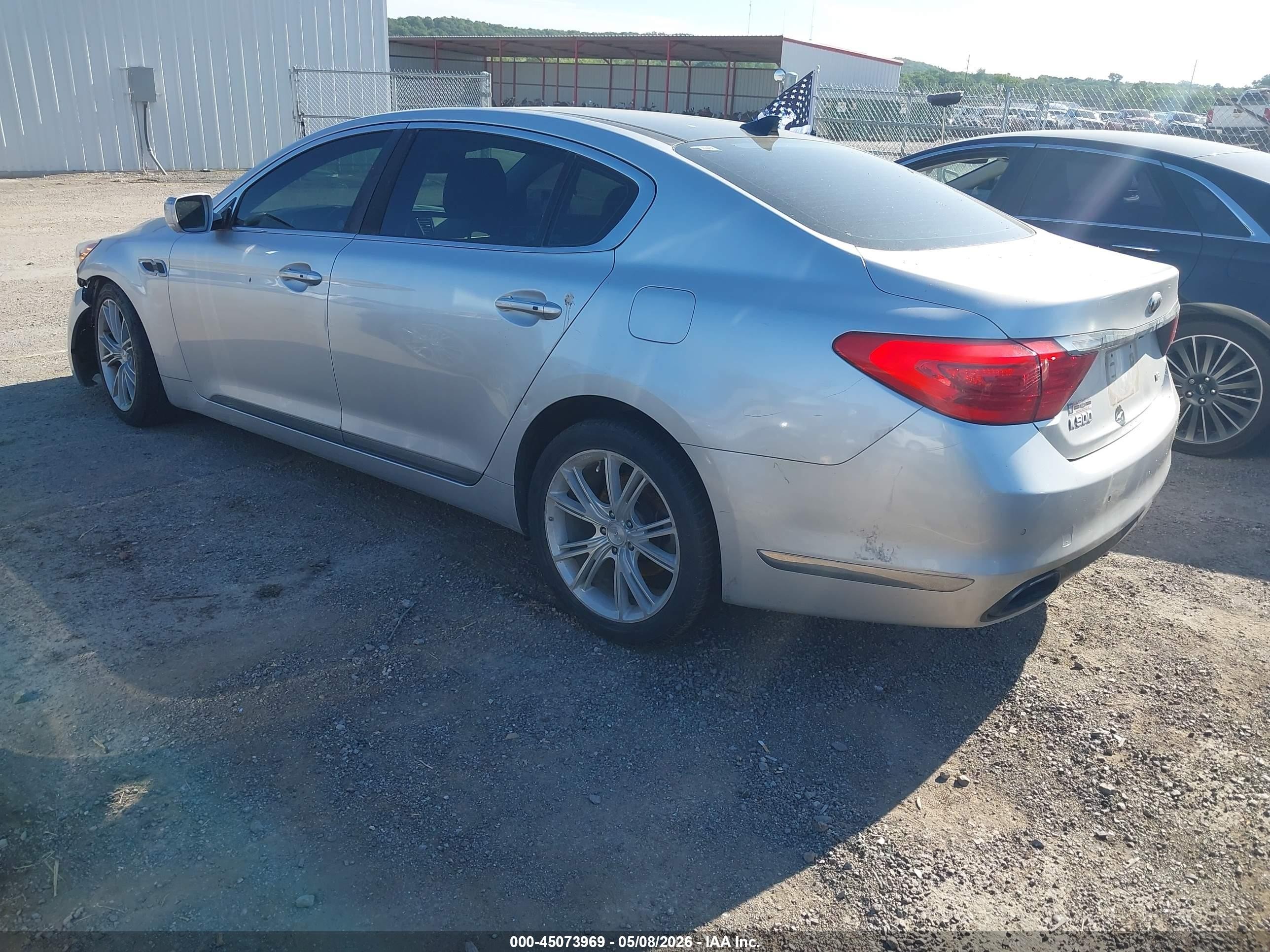 2015 Kia K900 Luxury Silver vin: KNALW4D45F6018643