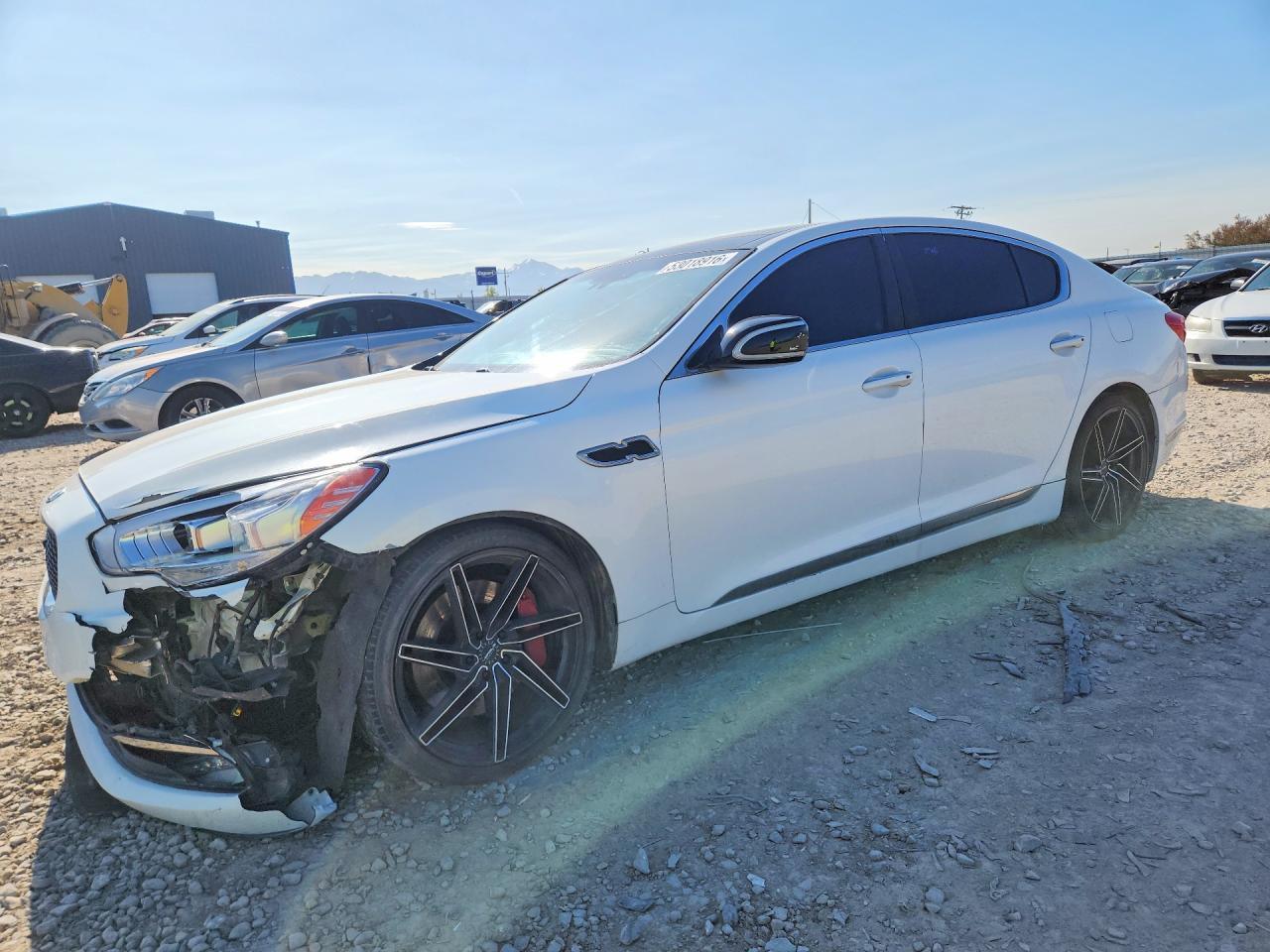 2015 Kia K900 Luxury White vin: KNALW4D45F6019890