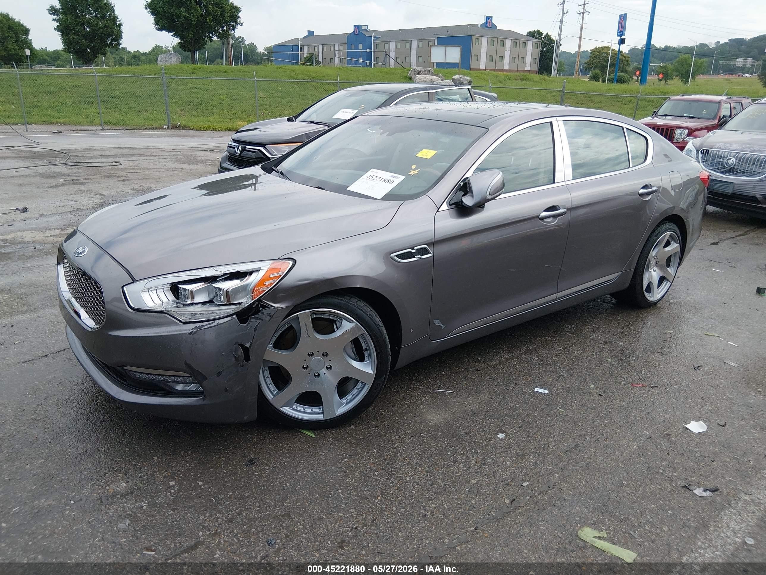 2015 Kia K900 Luxury Gray vin: KNALW4D46F6019879