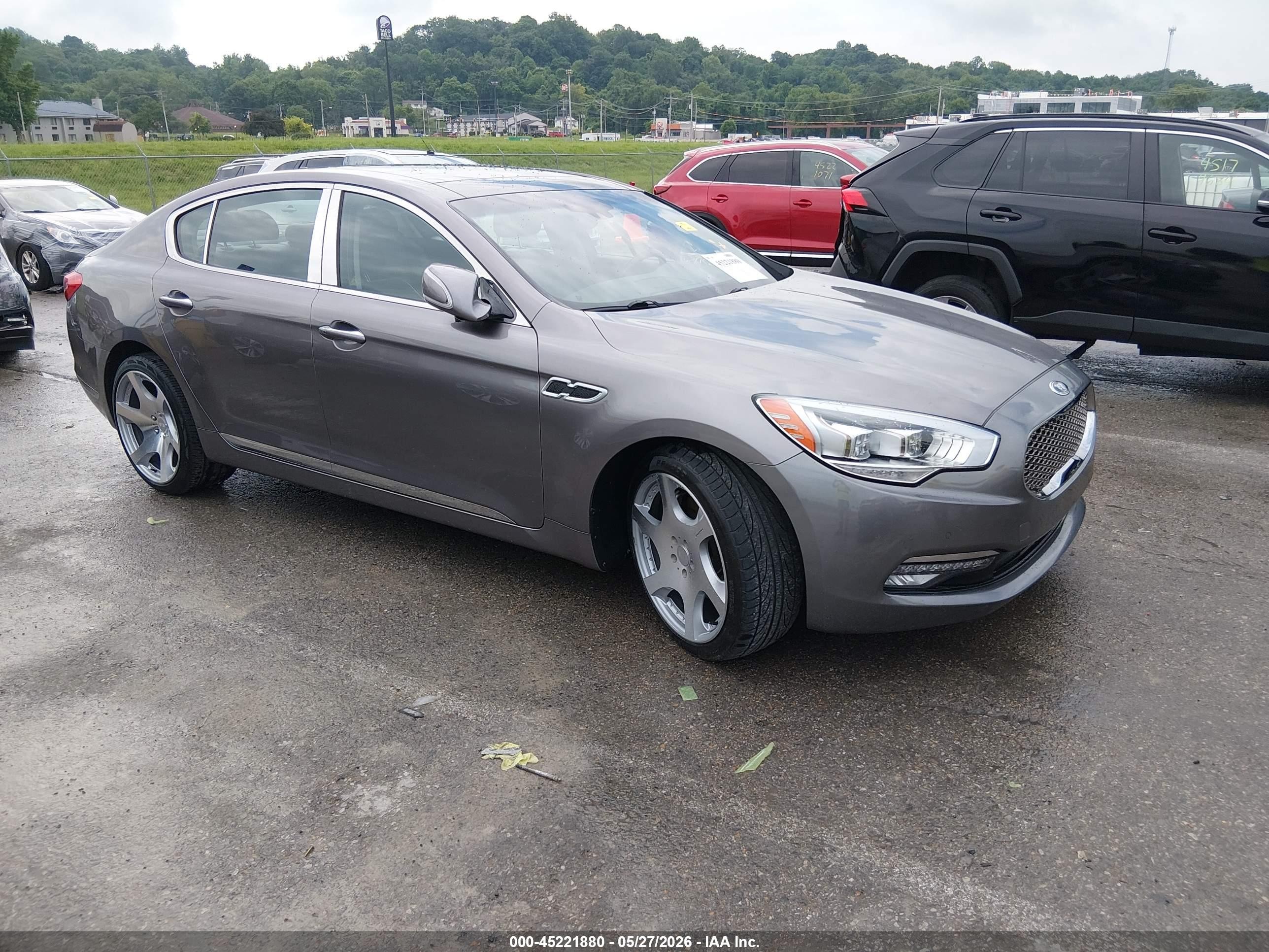 2015 Kia K900 Luxury Gray vin: KNALW4D46F6019879