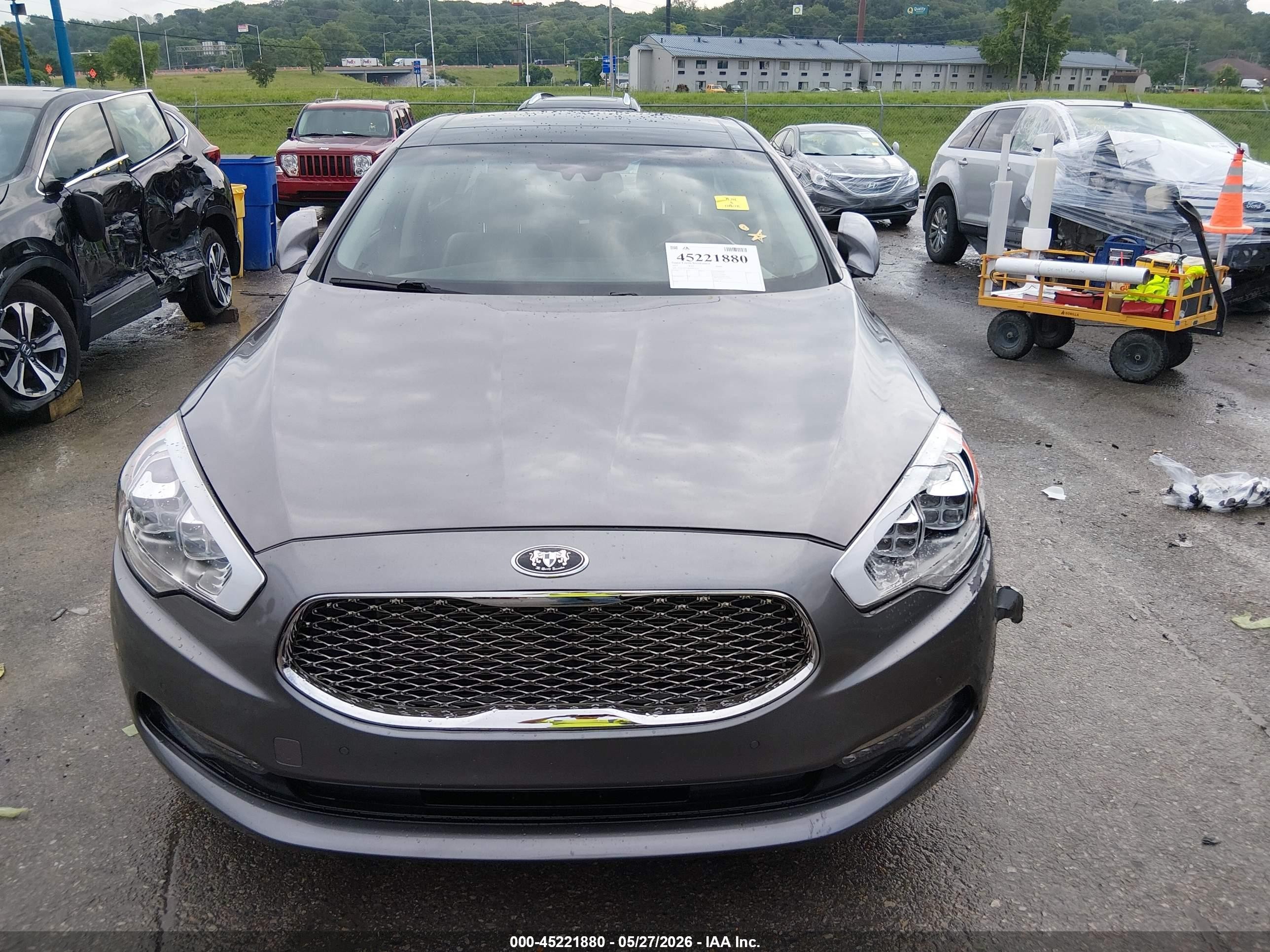 2015 Kia K900 Luxury Gray vin: KNALW4D46F6019879