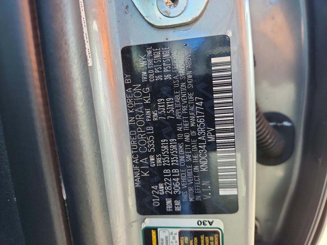 2024 Kia Ev6 Wind Silver vin: KNDC34LA3R5617747