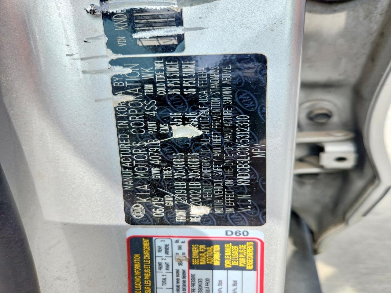 2019 Kia Niro Fe Silver vin: KNDCB3LC0K5312310
