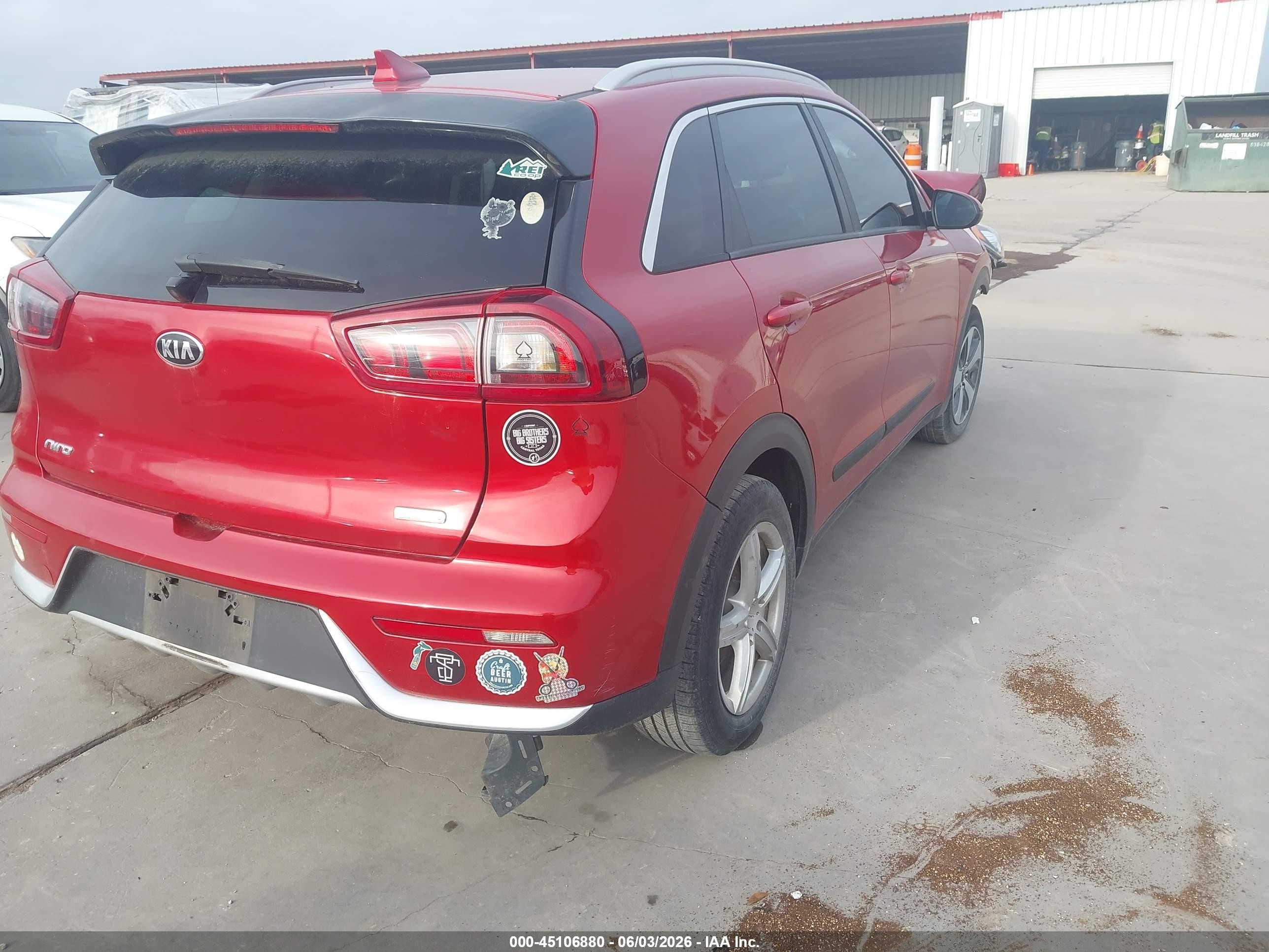 2019 Kia Niro Lx Burgundy vin: KNDCB3LC1K5342934