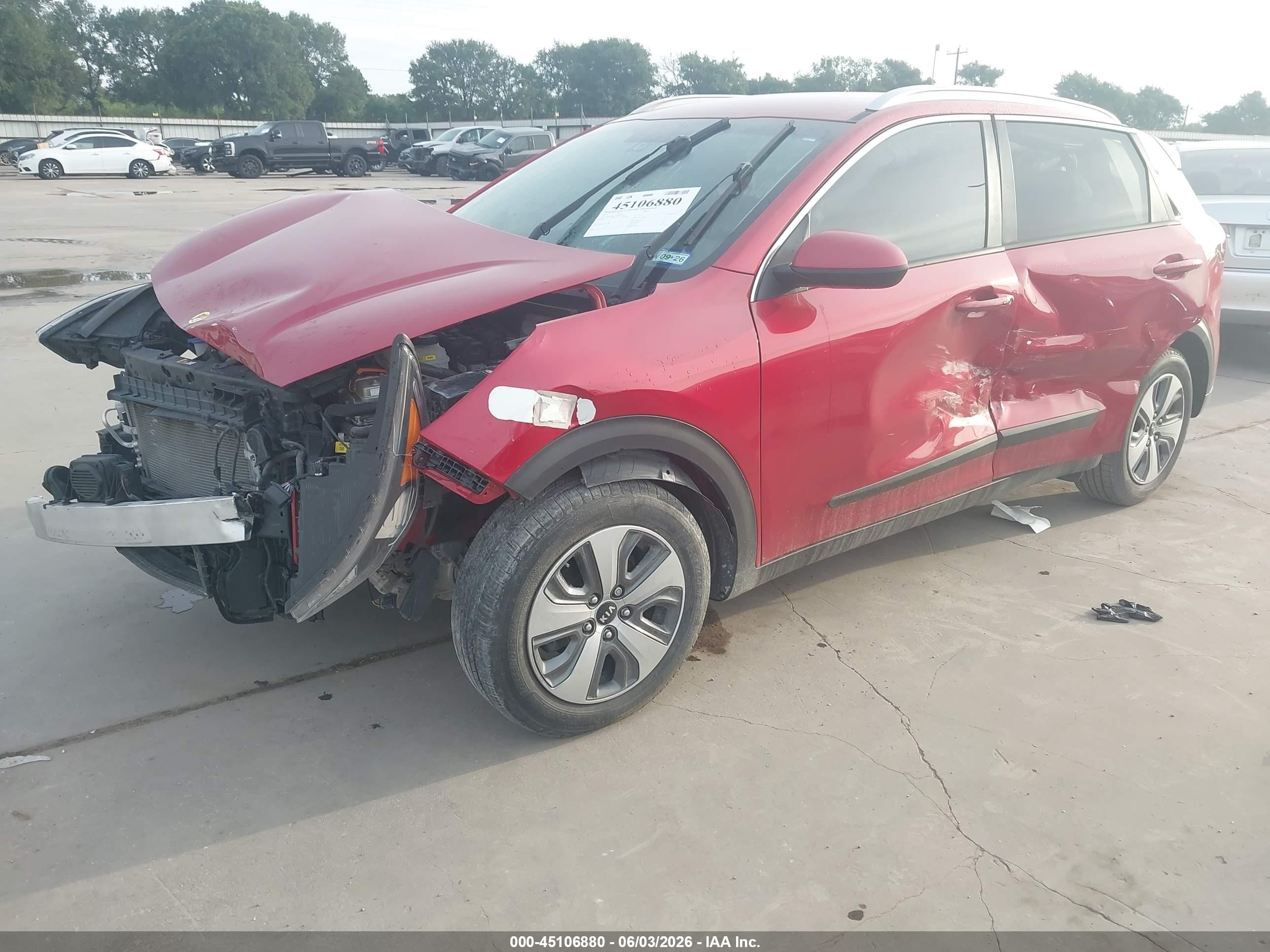 2019 Kia Niro Lx Burgundy vin: KNDCB3LC1K5342934