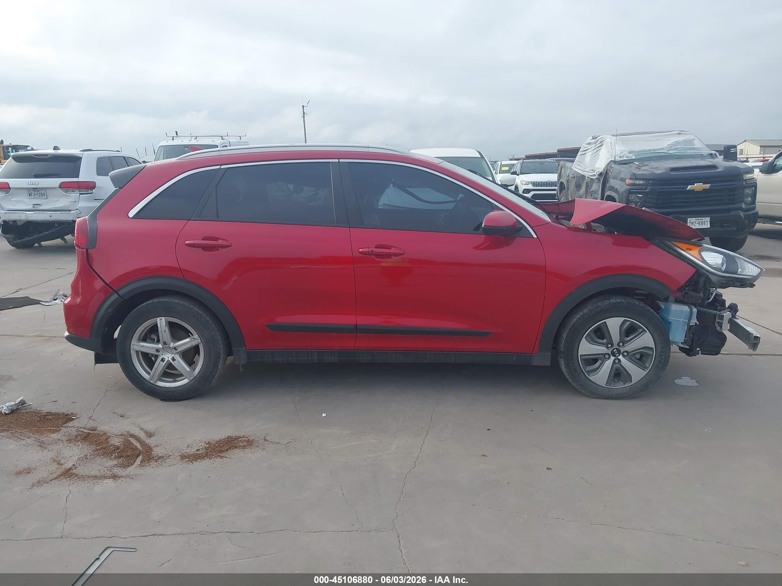 2019 Kia Niro Lx Burgundy vin: KNDCB3LC1K5342934