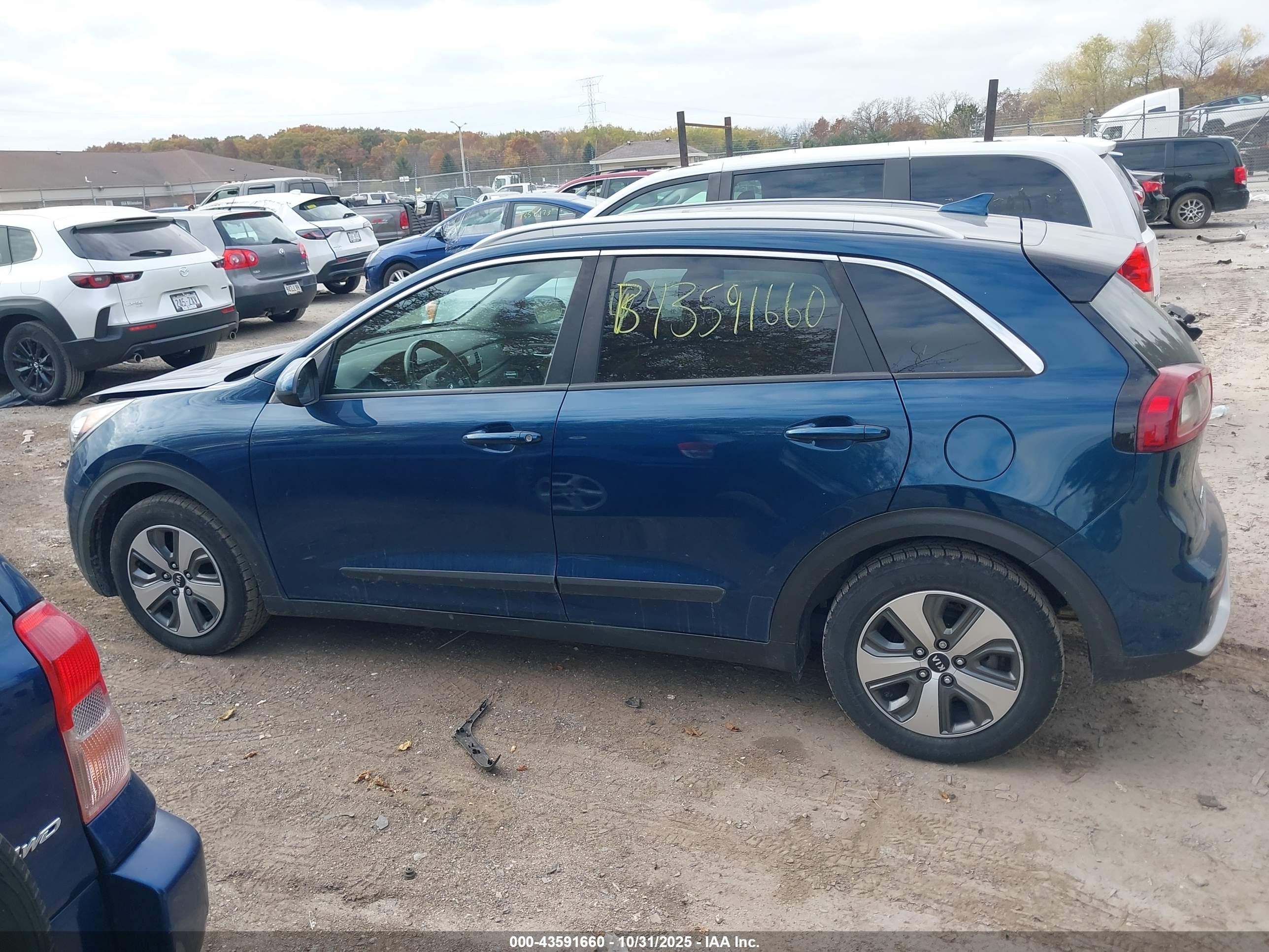2018 Kia Niro Lx Blue vin: KNDCB3LC8J5212115