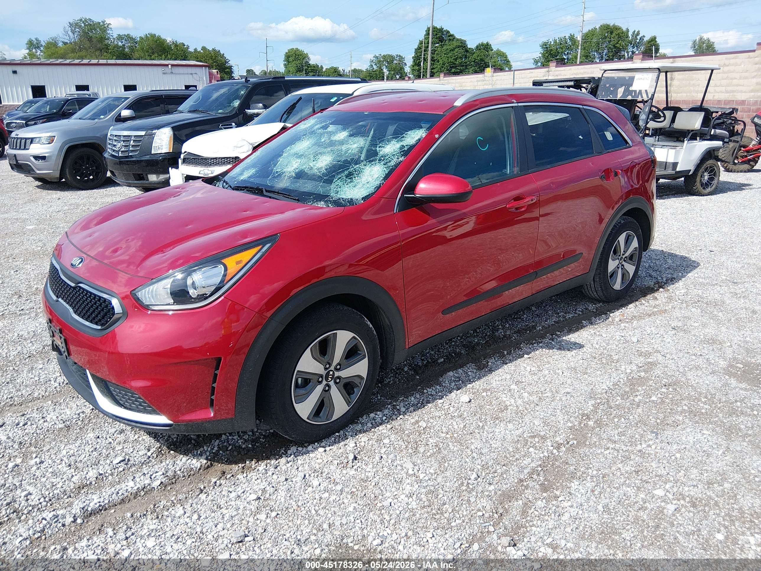 2019 Kia Niro Lx Red vin: KNDCB3LC8K5218630