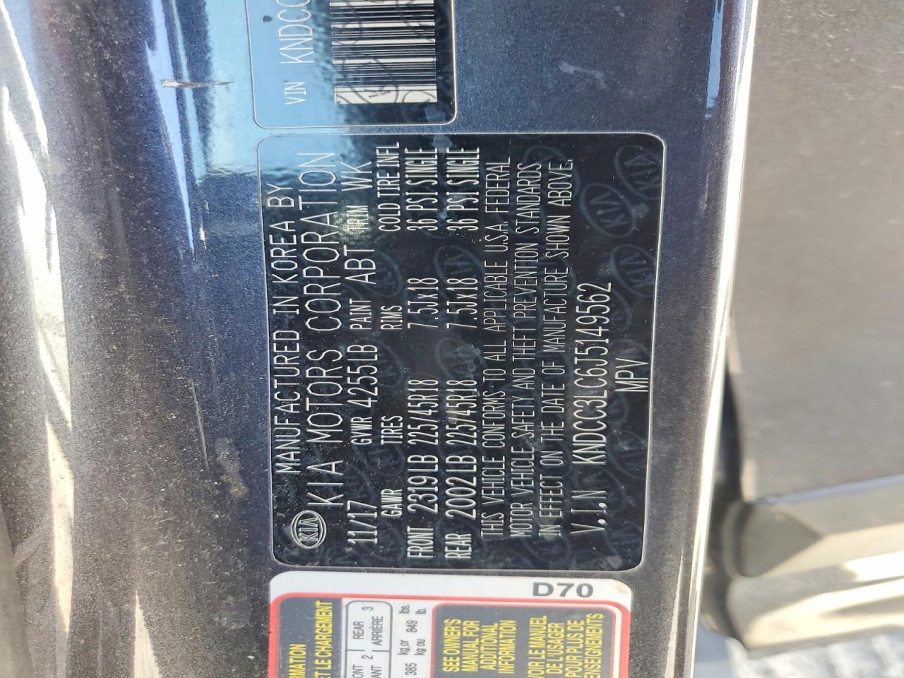2018 Kia Niro Ex Gray vin: KNDCC3LC6J5149562