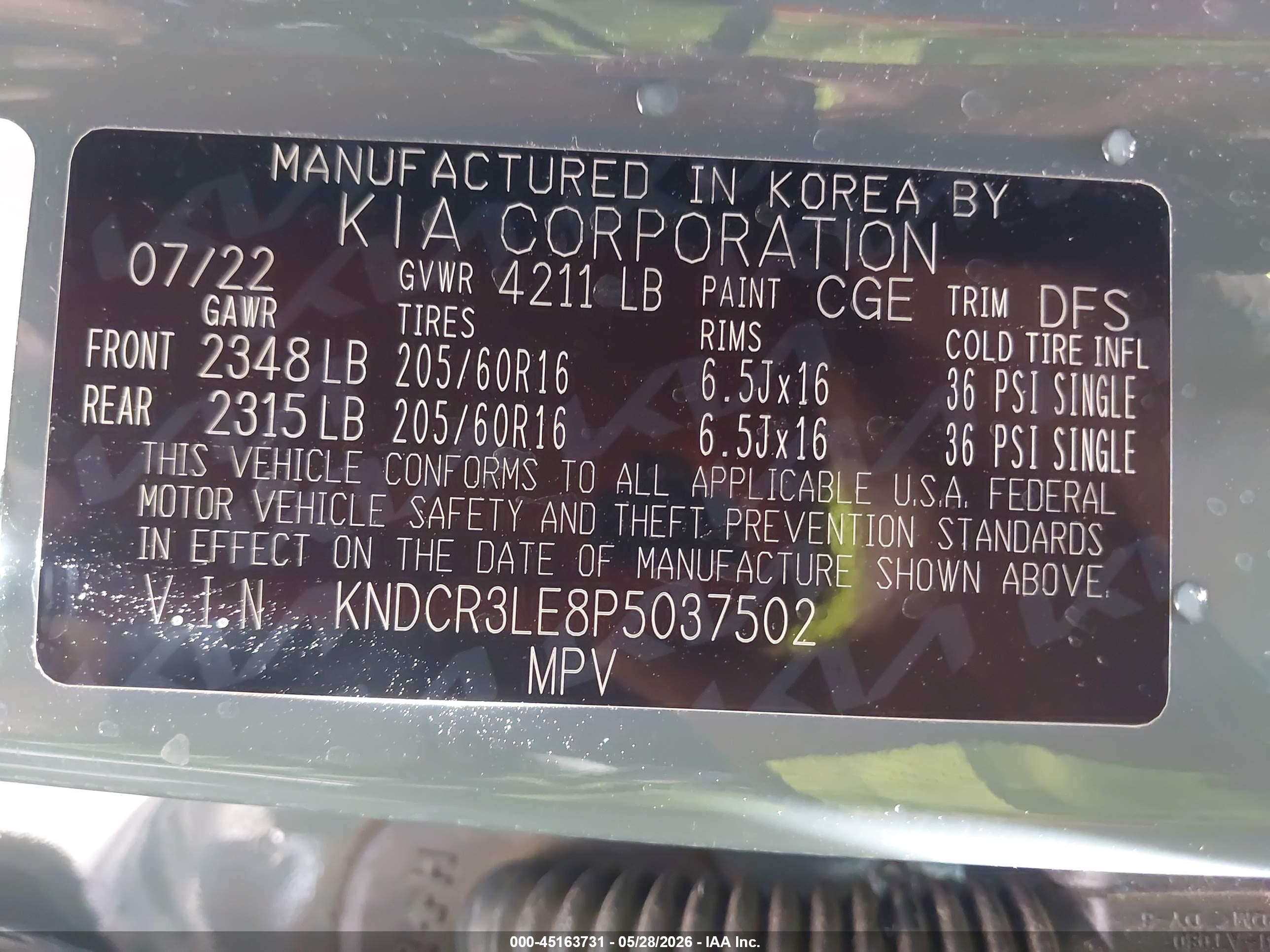 2023 Kia Niro Ex Green vin: KNDCR3LE8P5037502