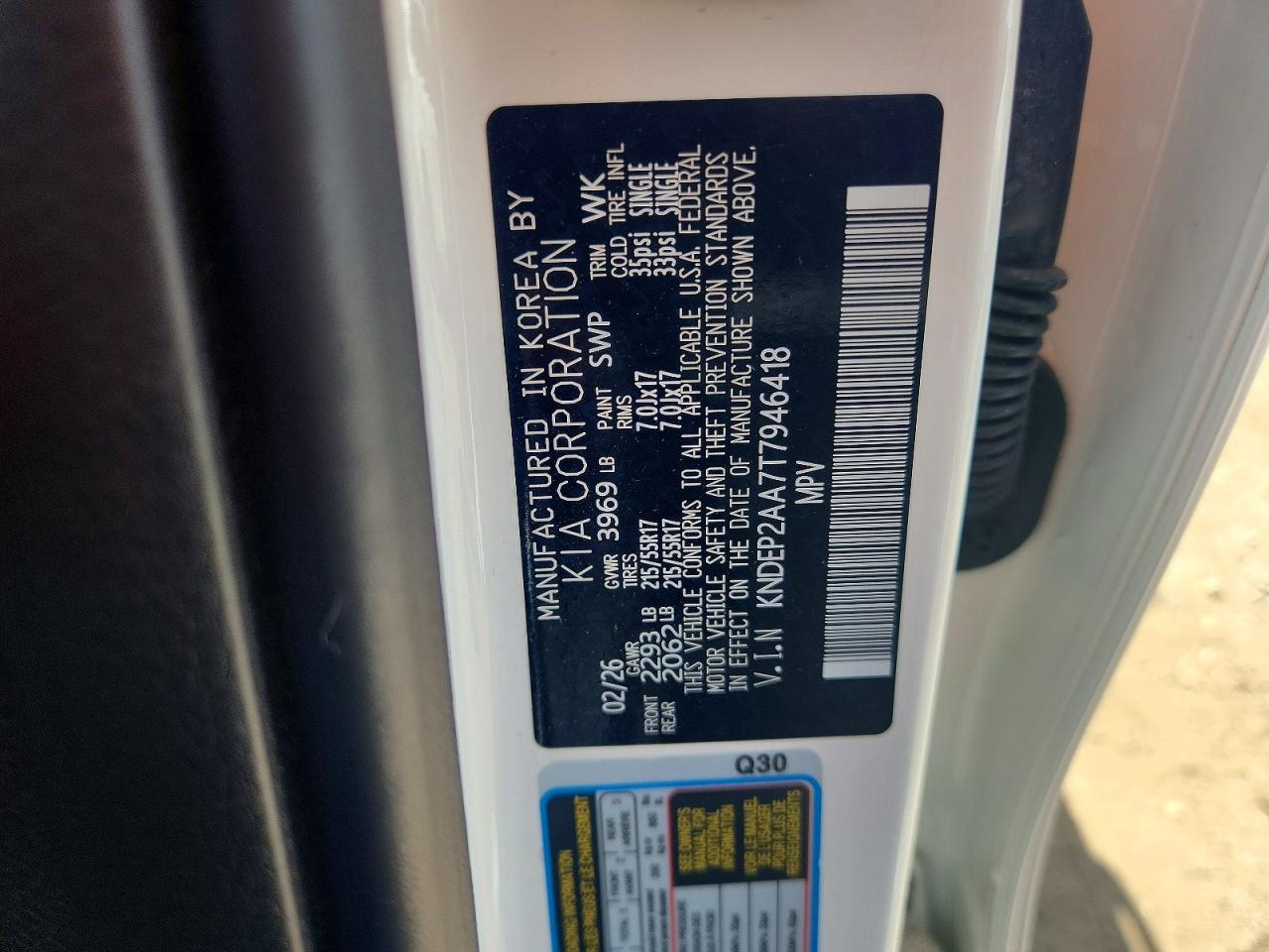 2026 Kia Seltos Lx White vin: KNDEP2AA7T7946418