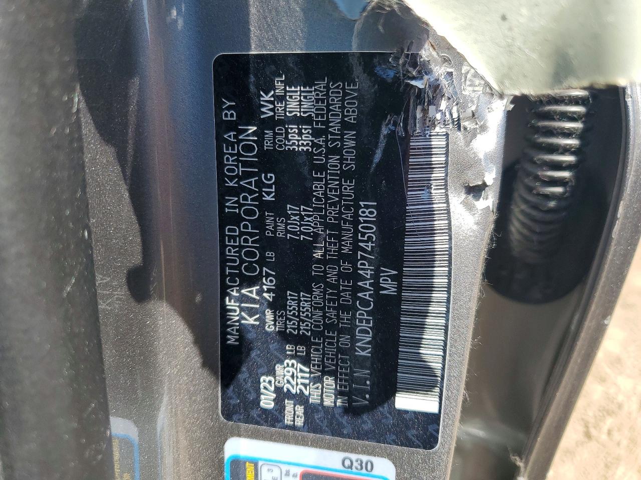 2023 Kia Seltos Lx Gray vin: KNDEPCAA4P7450181