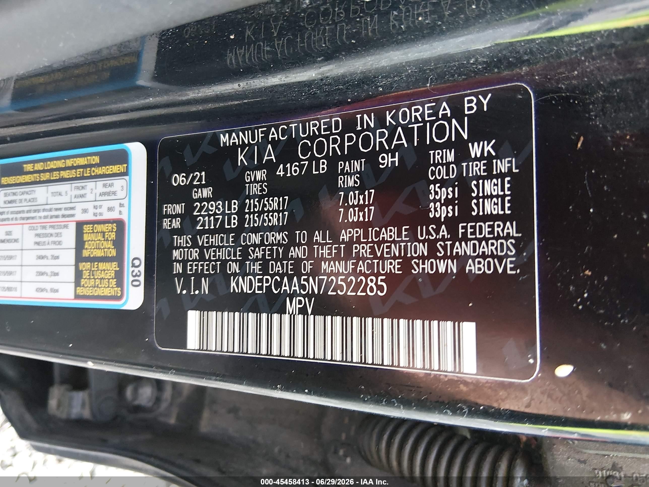 2022 Kia Seltos Lx Black vin: KNDEPCAA5N7252285
