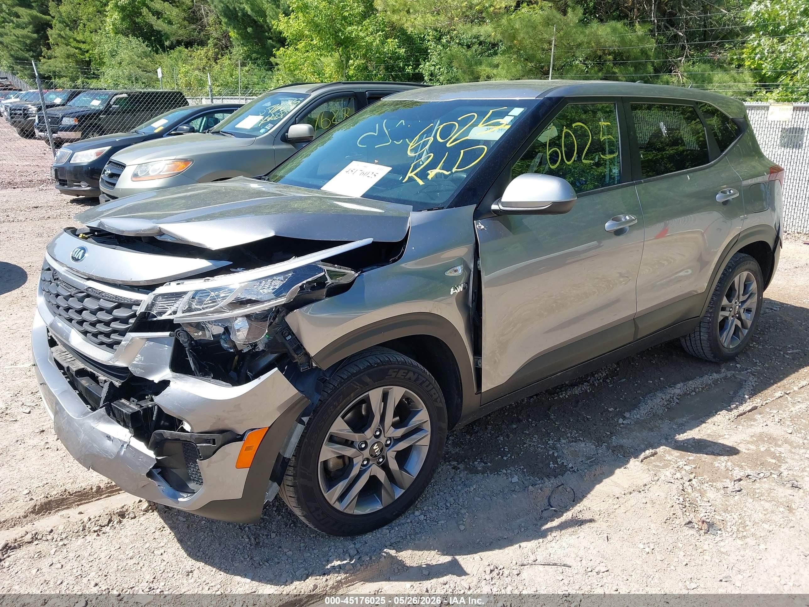 2021 Kia Seltos Lx Gray vin: KNDEPCAA7M7155698