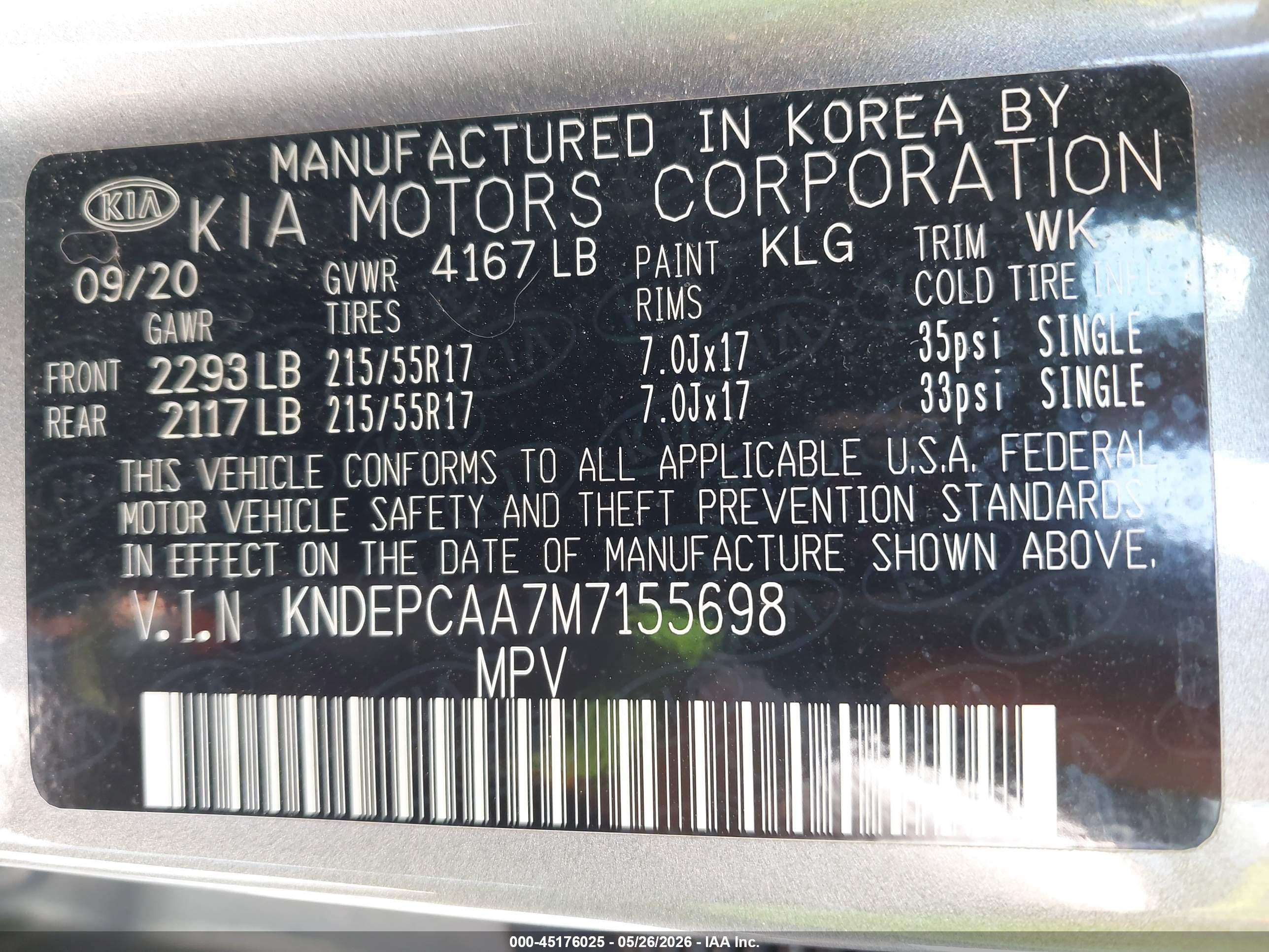 2021 Kia Seltos Lx Gray vin: KNDEPCAA7M7155698