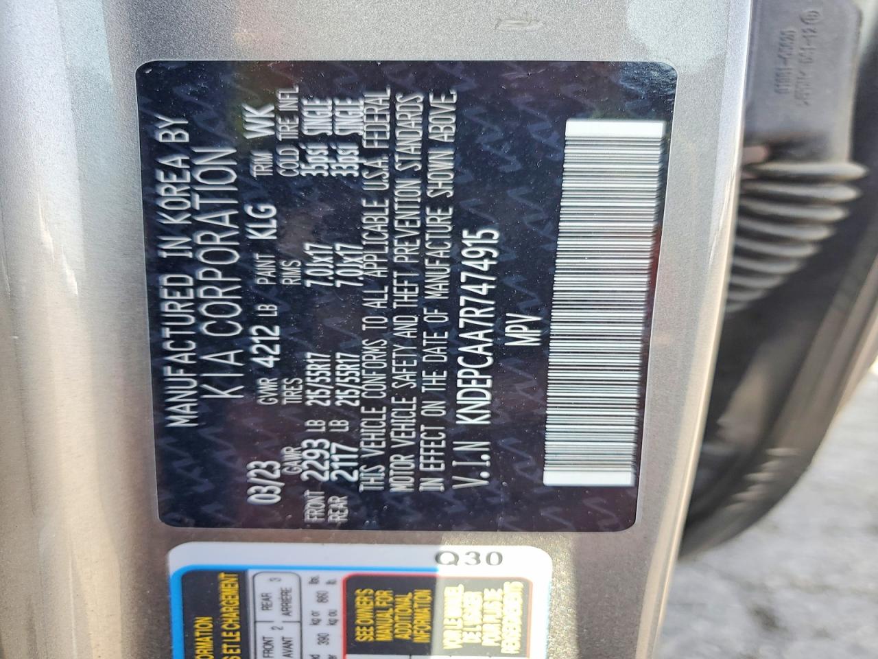 2024 Kia Seltos Lx Silver vin: KNDEPCAA7R7474915
