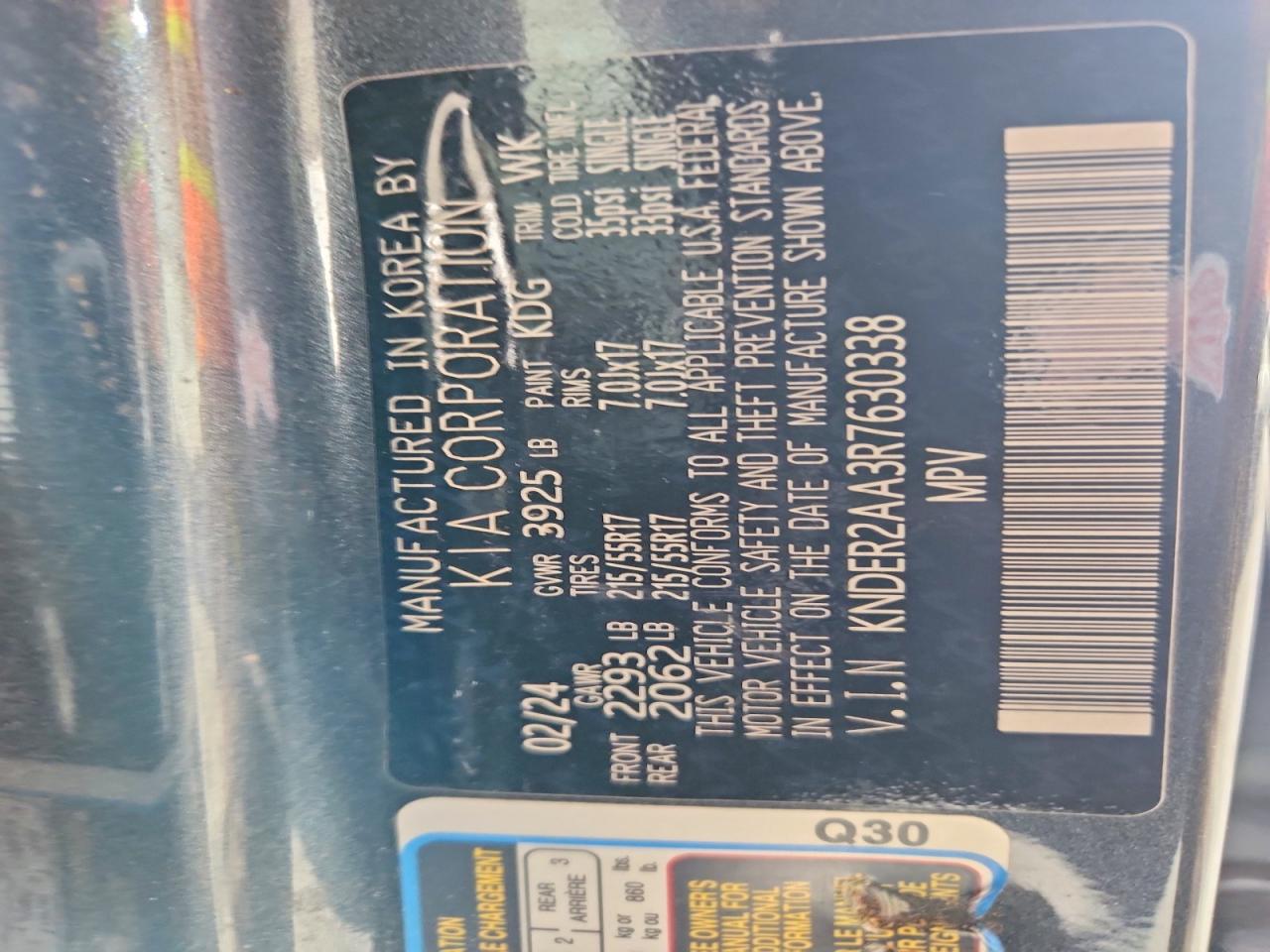 2024 Kia Seltos Ex Charcoal vin: KNDER2AA3R7630338