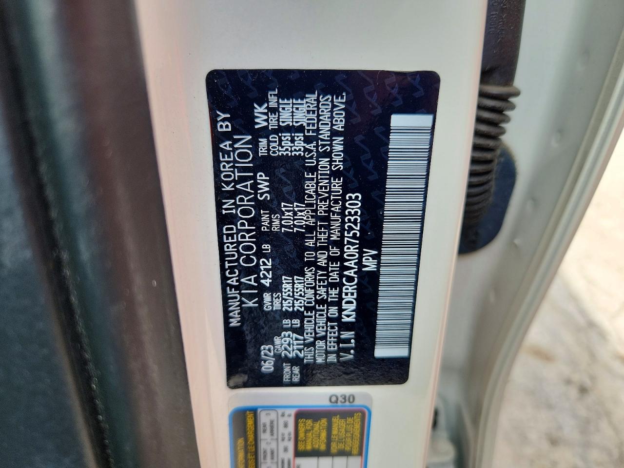 2024 Kia Seltos Ex Белый vin: KNDERCAA0R7523303