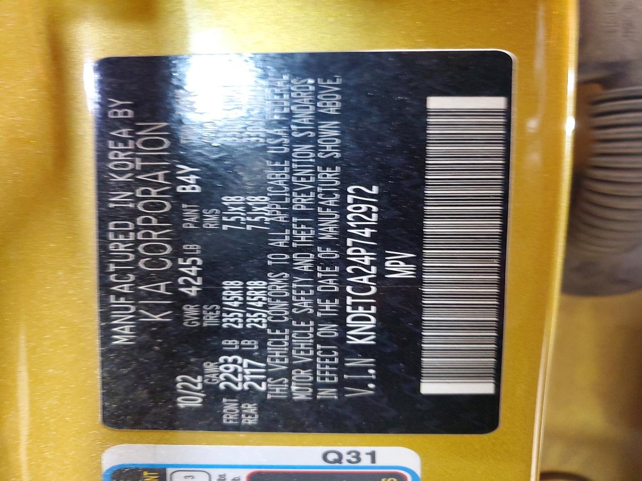 2023 Kia Seltos Sx Gold vin: KNDETCA24P7412972