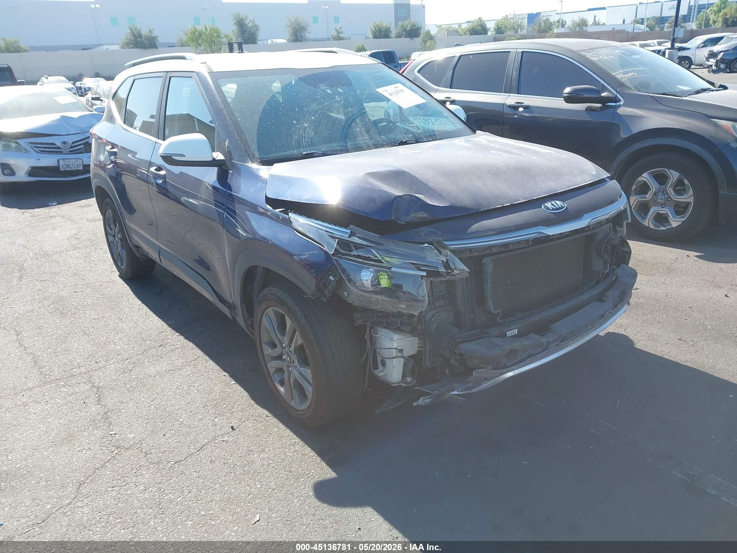 2021 Kia Seltos S Синий vin: KNDEU2AA2M7049260