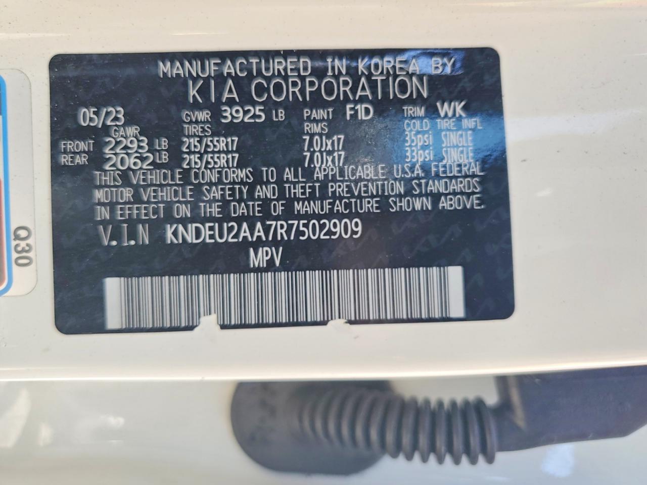 2024 Kia Seltos S White vin: KNDEU2AA7R7502909