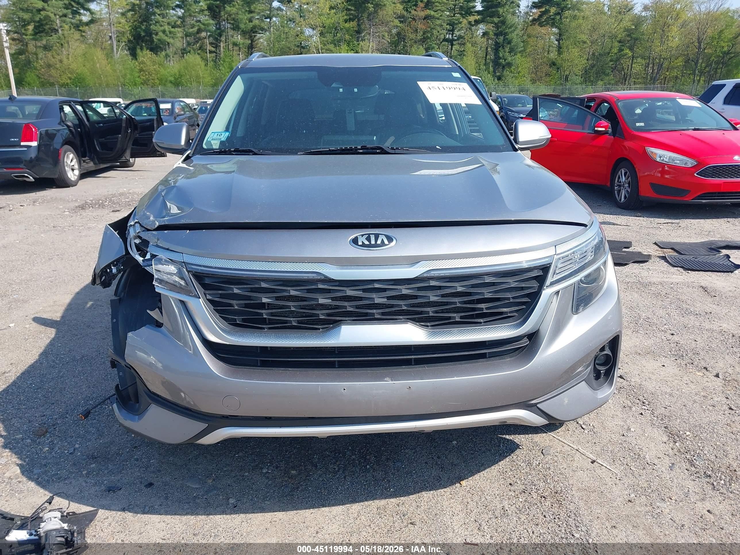 2021 Kia Seltos S Серый vin: KNDEUCAA7M7166239