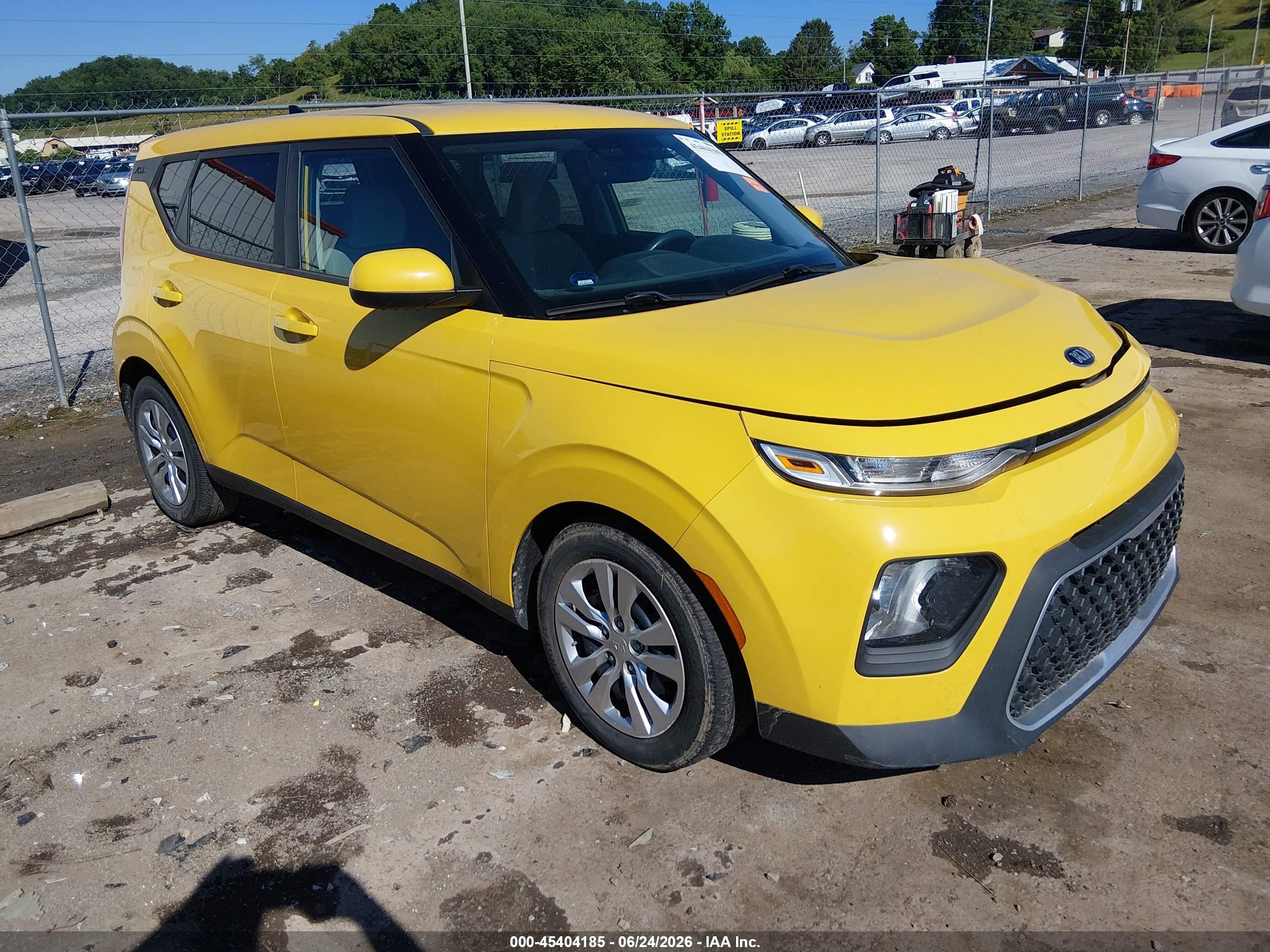 2020 Kia Soul Lx Yellow vin: KNDJ23AU3L7083033