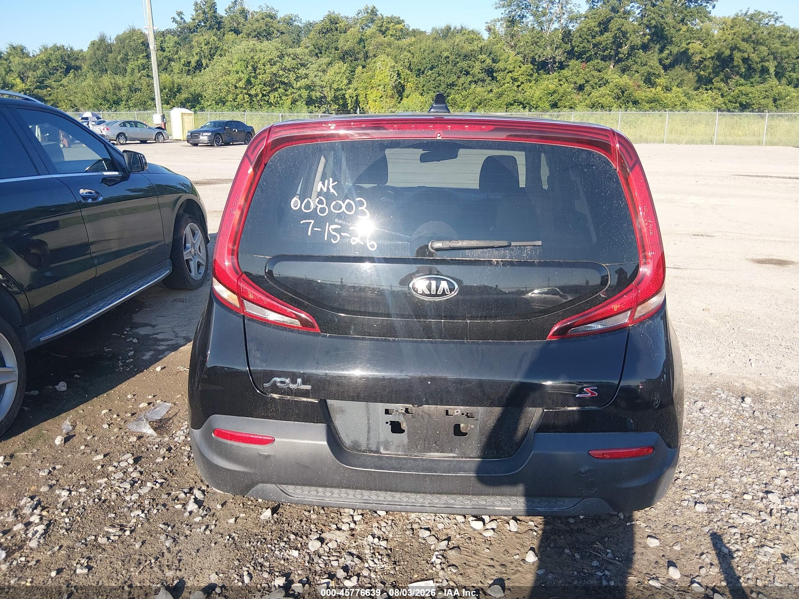 2020 Kia Soul S Черный vin: KNDJ23AU4L7008003